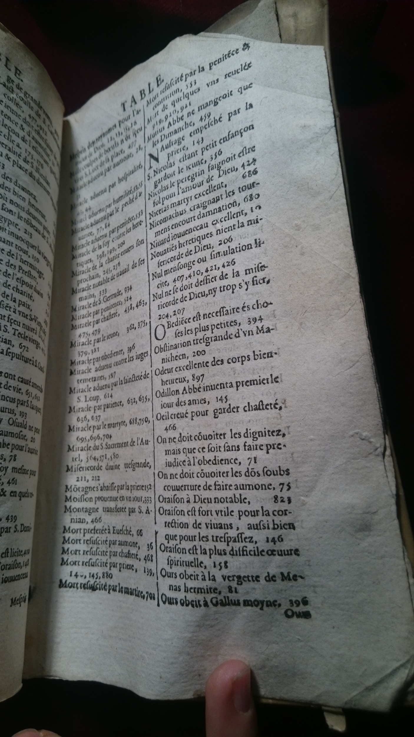 1596 - Jean Bogart - Trésor des faits et dits mémorables des hommes saints et illustres - BM Amiens
