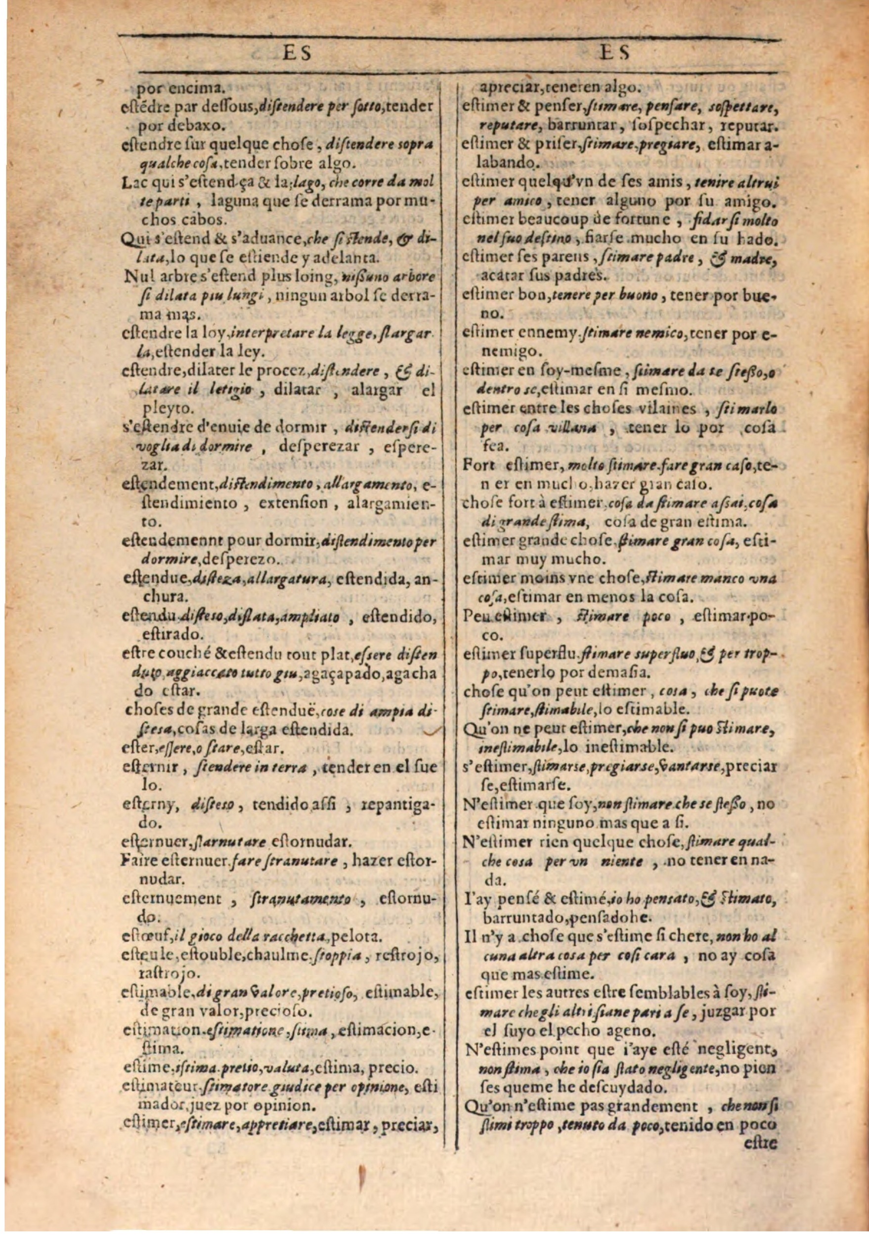 1609 - Philippe Albert et Alexandre Pernet - Trésor des trois langues française, italienne et espagnole (Seconde partie) - BSB Munich