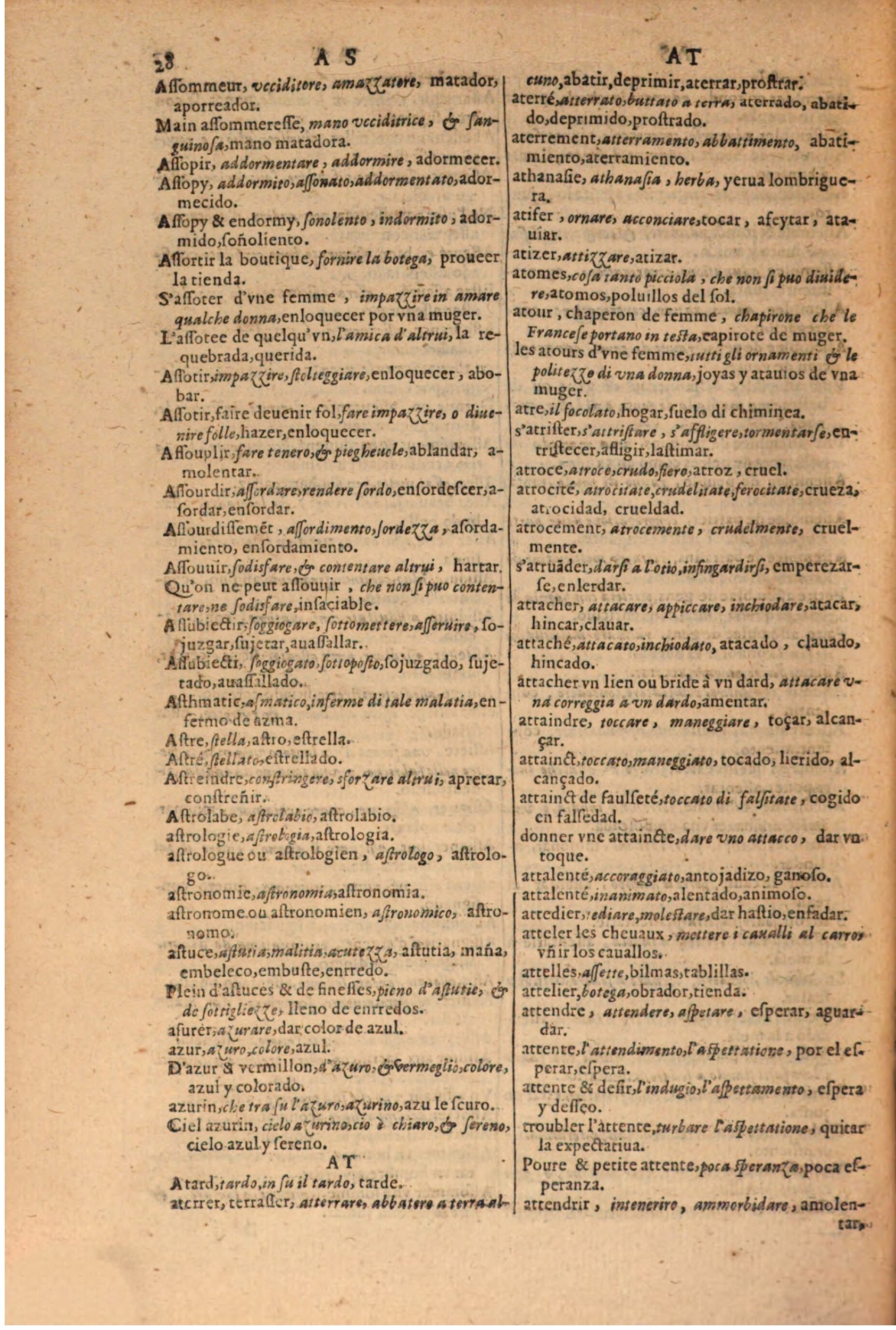 1616 - Pierre de la Rovière - Trésor des trois langues (Seconde partie) - BSB Munich