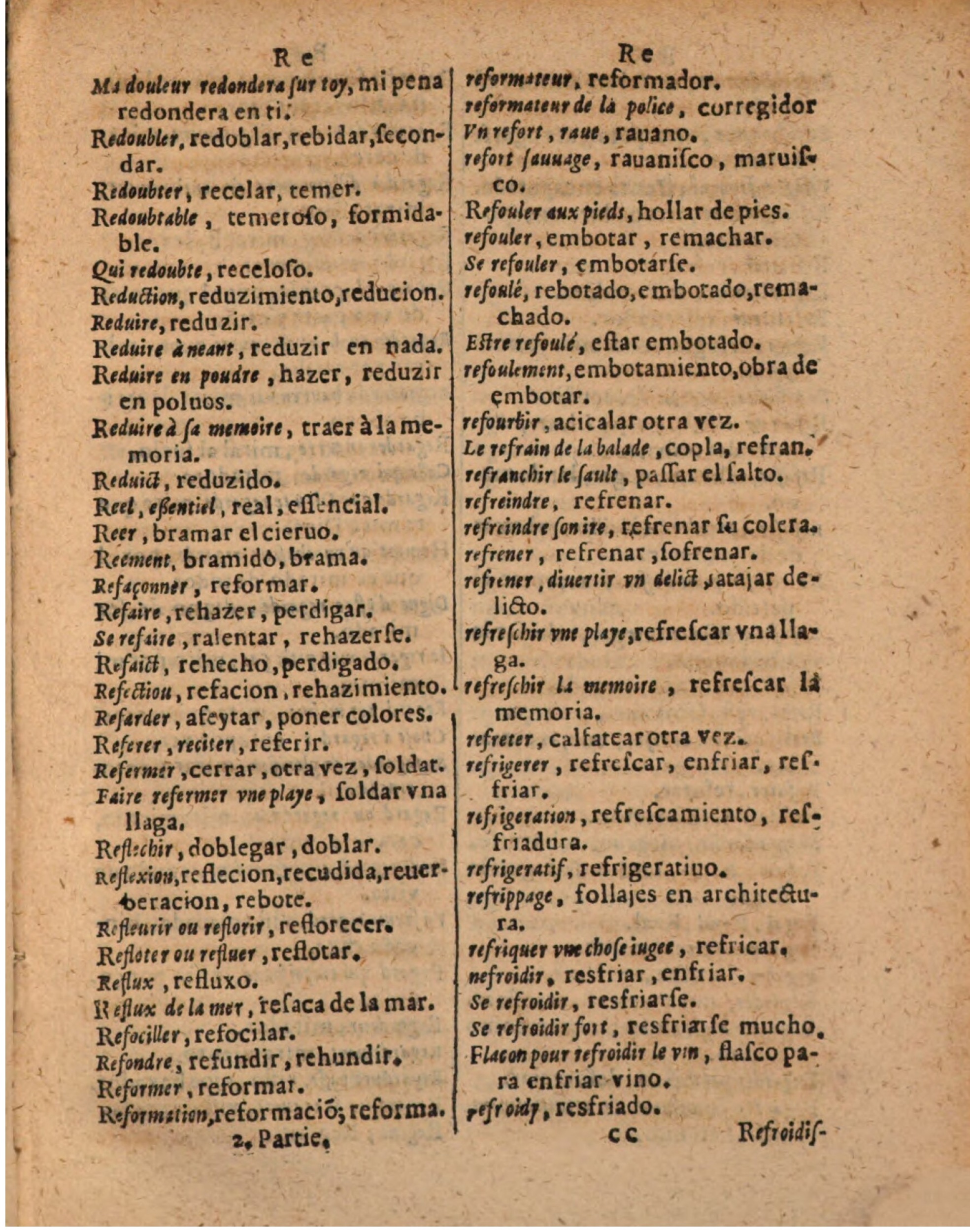 1624 - Hubert Antoine - Trésor des deux langues espagnole et française (Seconde partie) - BSB Munich