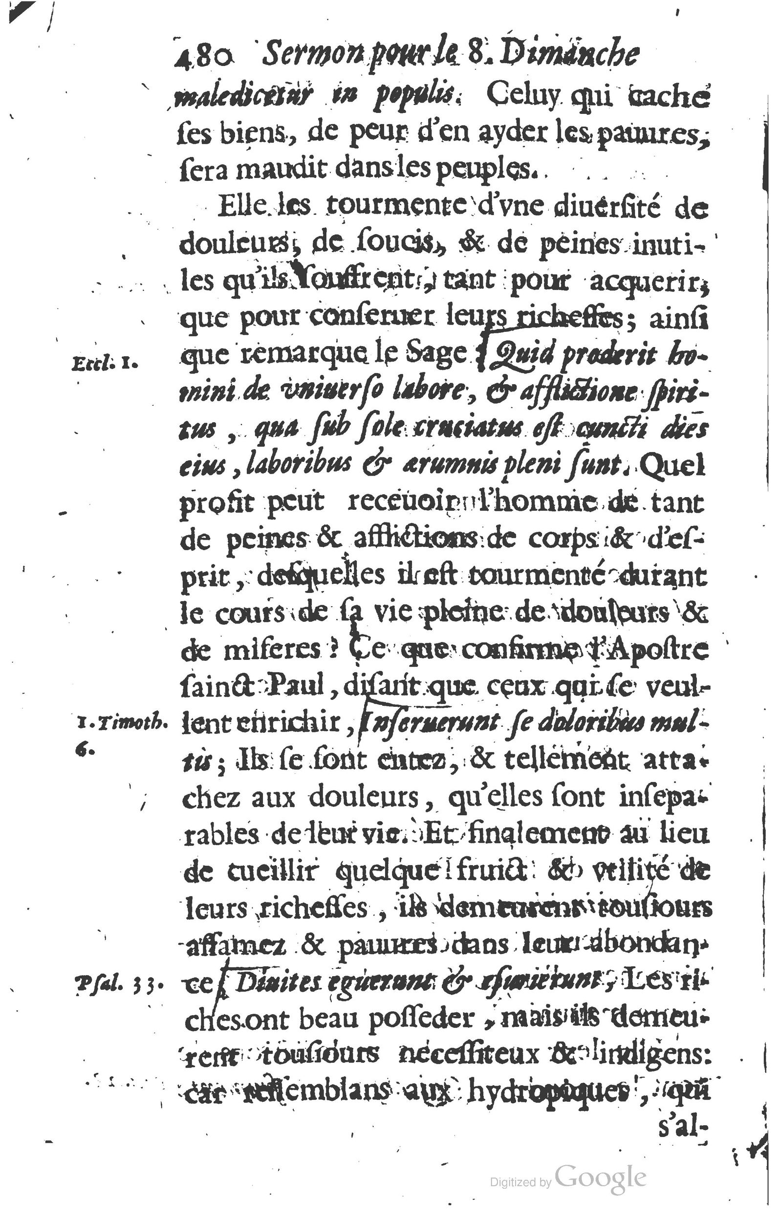 1629 - Manassés de Préaulx - Sermons ou Trésors de la piété chrétienne - BM Lyon