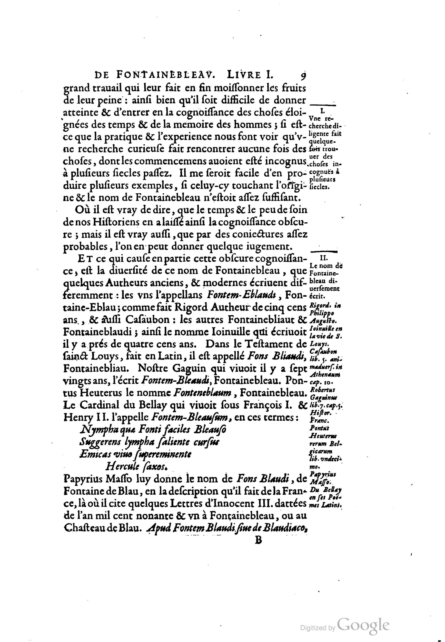 1642 - Sébastien Cramoisy - Trésor des merveilles de la maison royale de Fontainebleau - BM Lyon