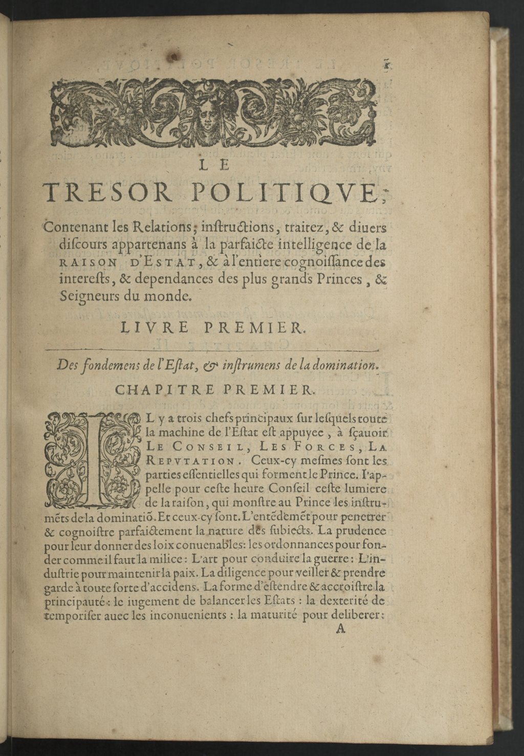 1608 - Nicolas Du Fossé - Trésor politique - BnF Tolbiac