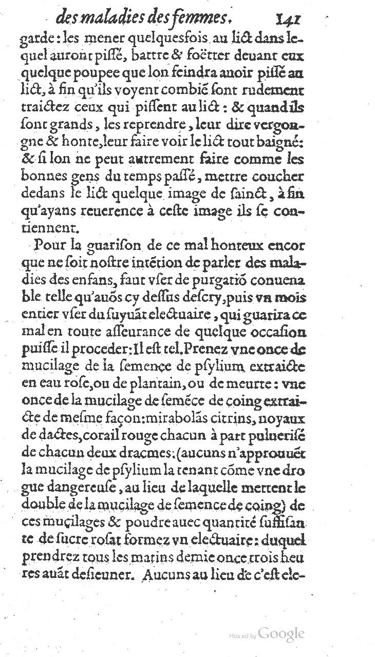 1585 - Jacques du Puis - Trésor des remèdes secrets pour les maladies des femmes - BnF