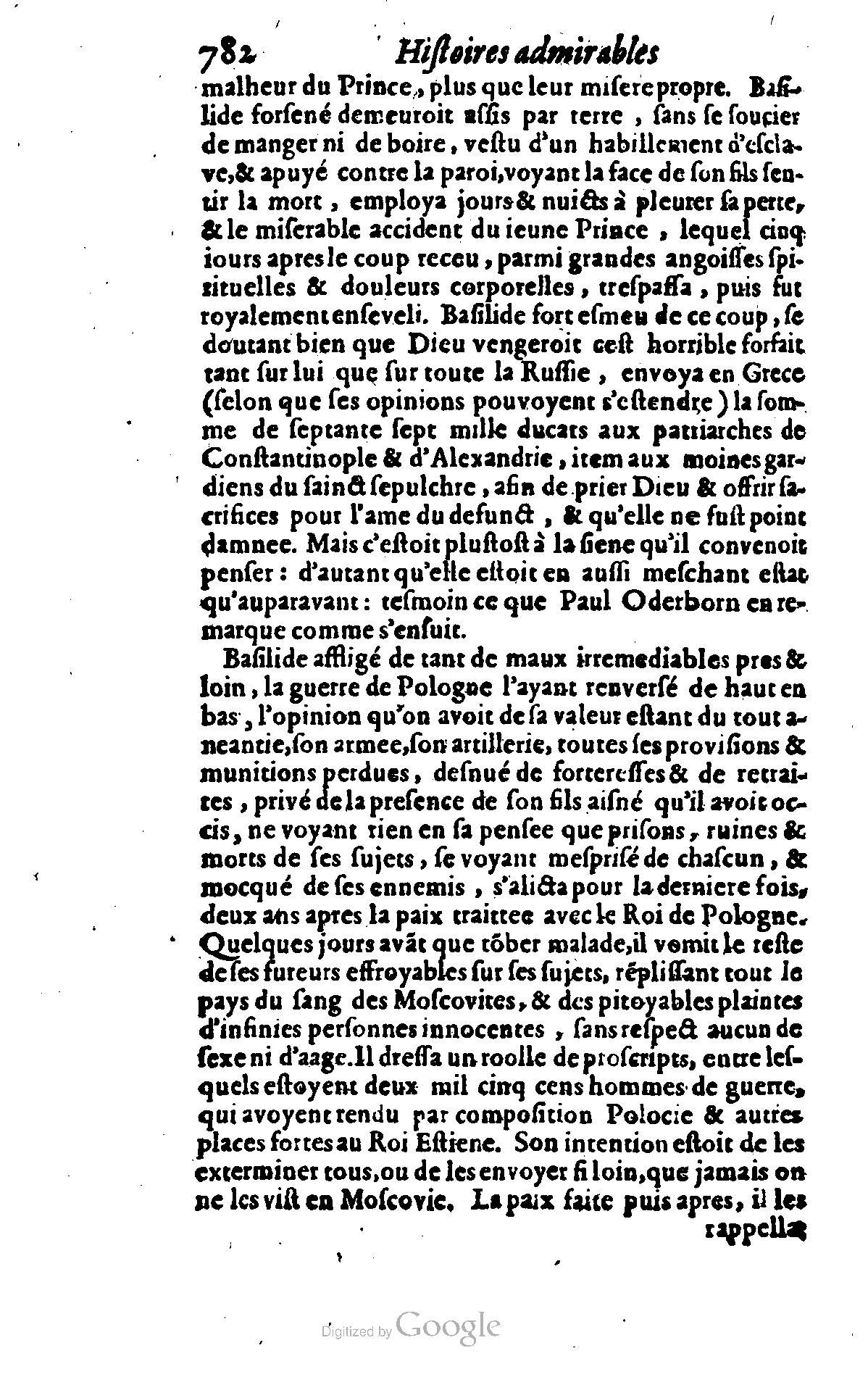1628 - Jacques Crespin - Trésor d’histoires admirables et mémorables - BSB Munich