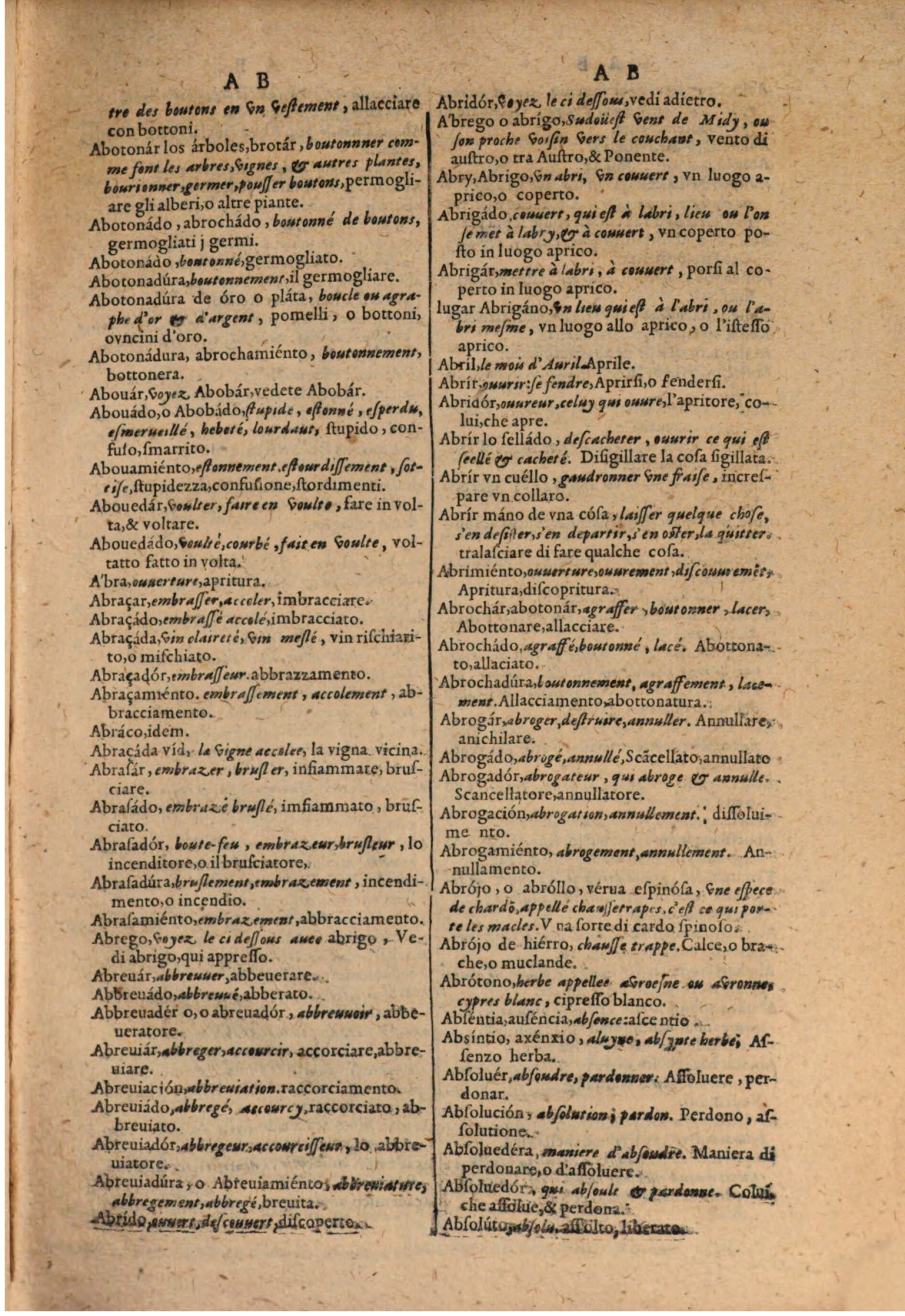 1606 Samuel Crespin Thresor des trois langues, francoise, italiene et espagnolle - BSB-009.jpeg