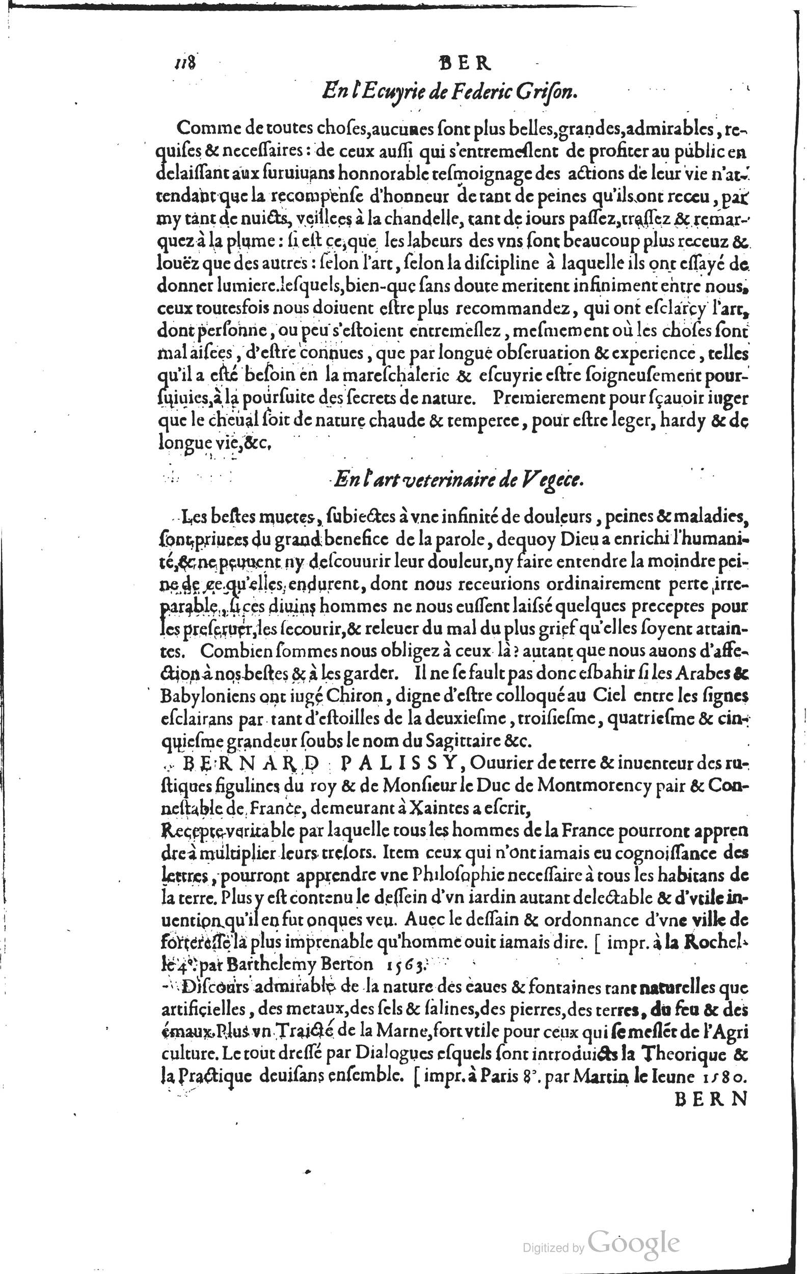 1585 - Barthélemy Honorat - Bibliothèques françaises - BSB Munich