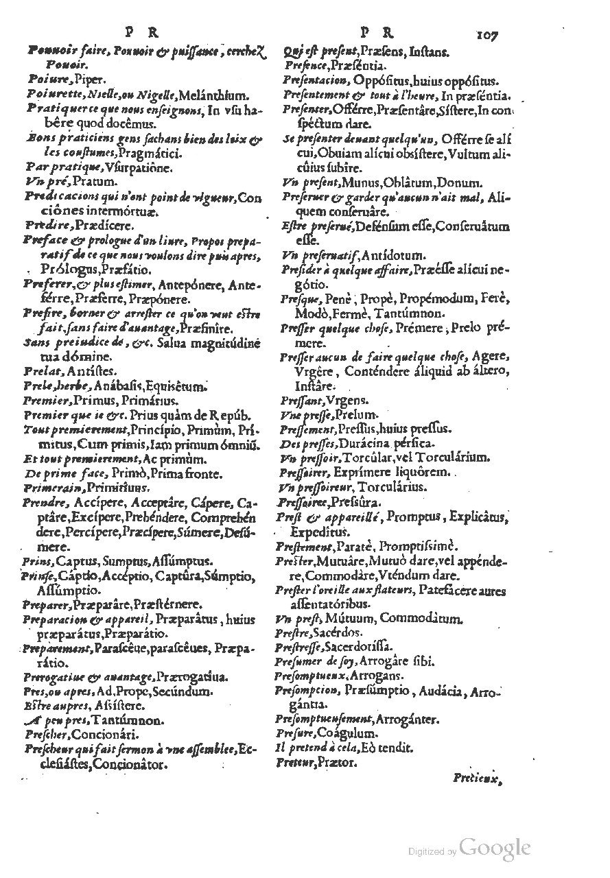 1558 - Guillaume Rouillé - Trésor des mots et traits français - BSB Munich