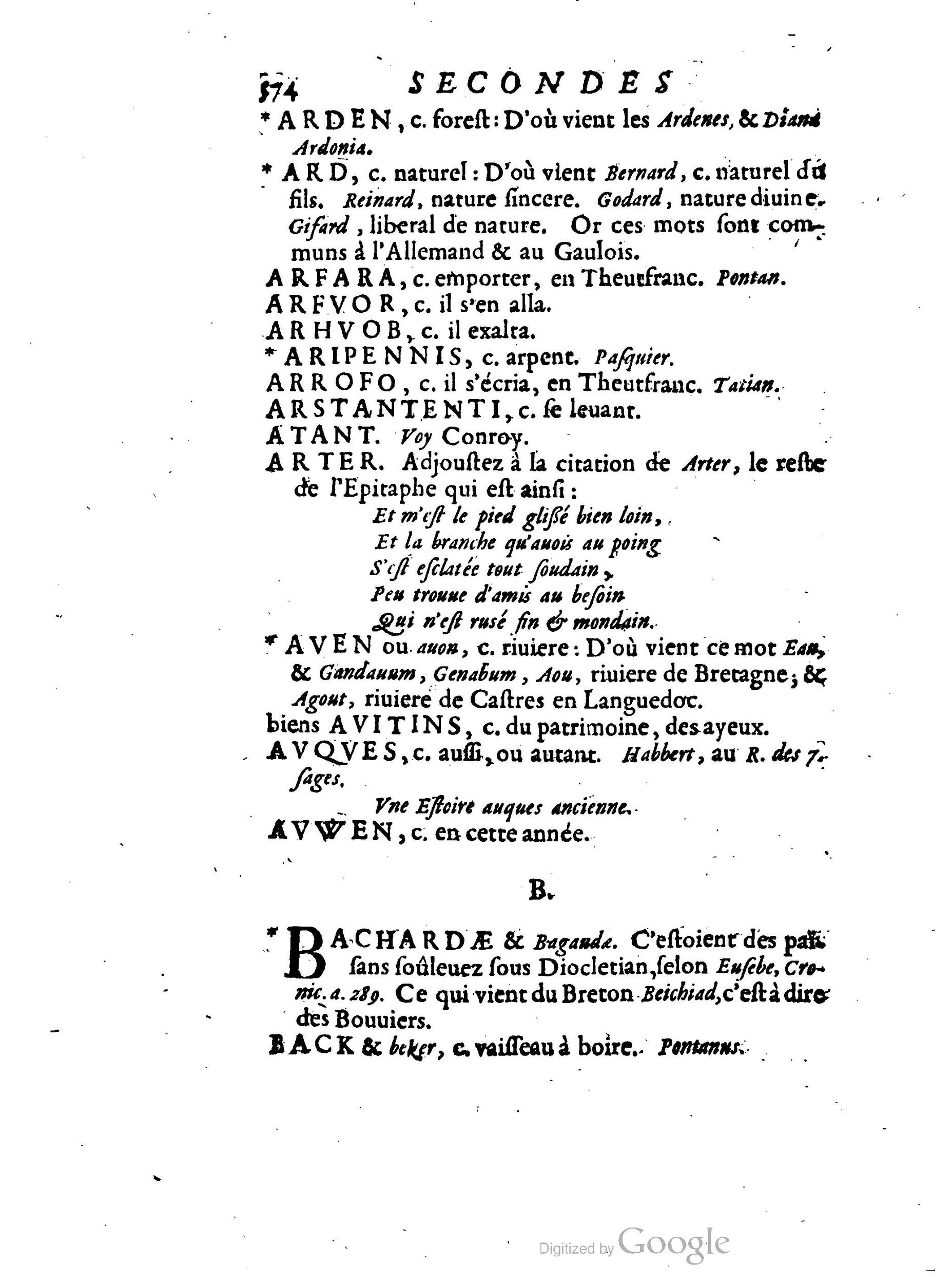 1655 - Augustin Courbé - Trésor de recherches et antiquités gauloises et françaises - BM Lyon