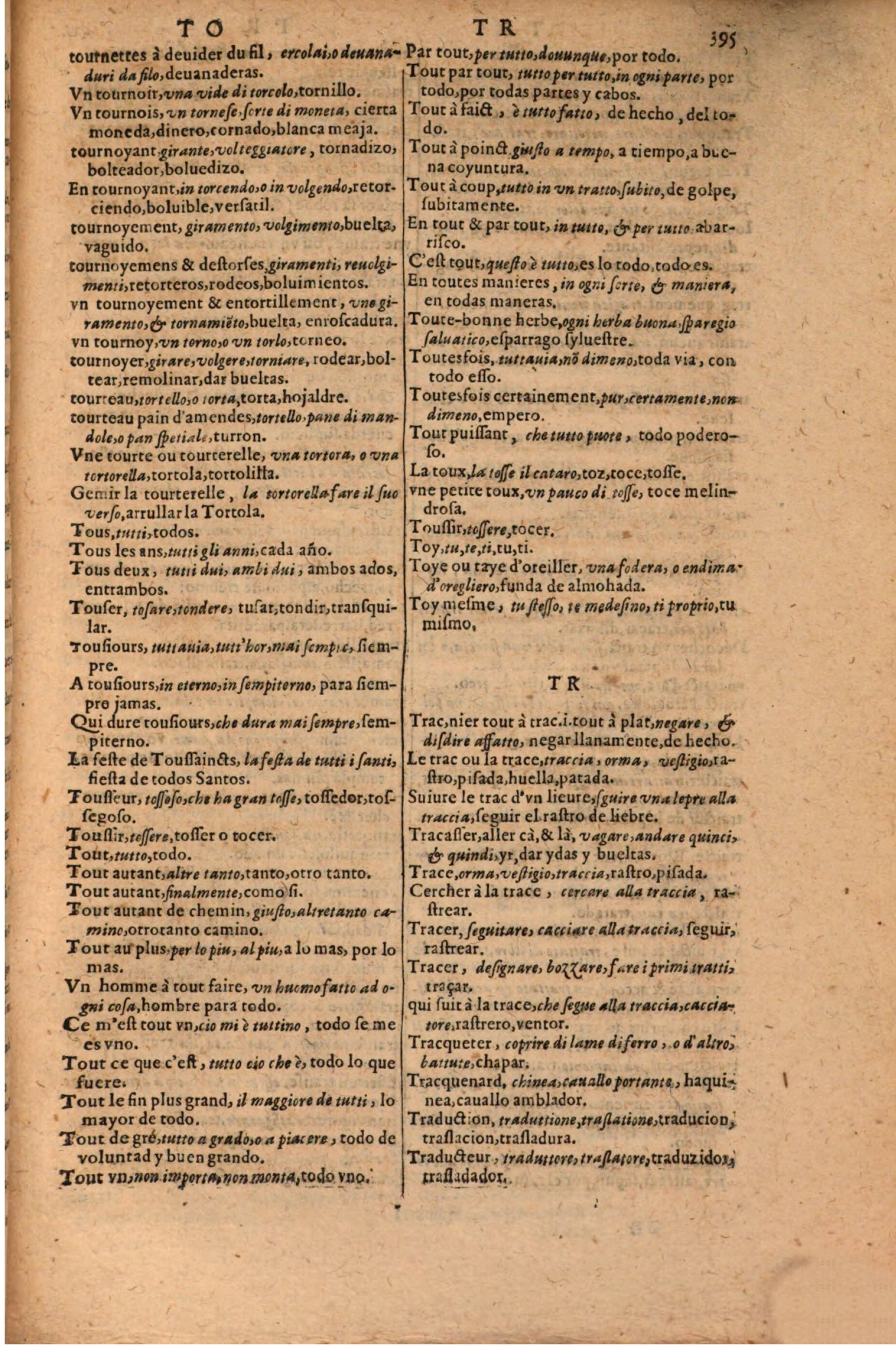 1616 - Pierre de la Rovière - Trésor des trois langues (Seconde partie) - BSB Munich