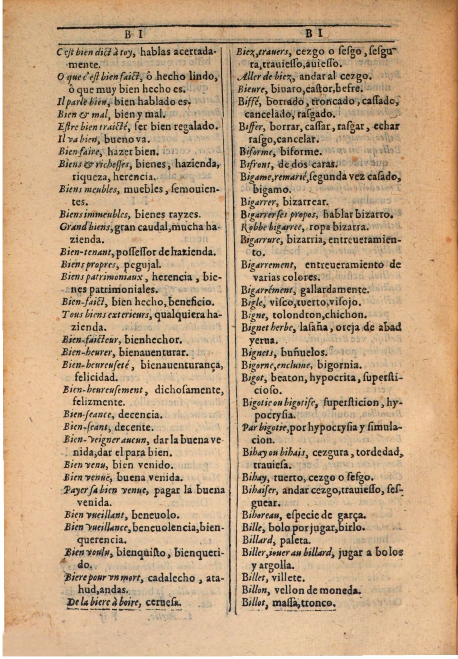 1607 - Marc Orry - Trésor des deux langues espagnole et française (Seconde partie) - BSB Munich
