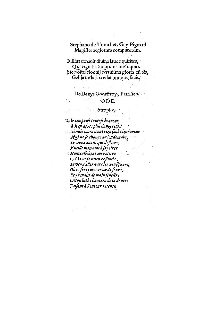 1572 - Nicolas Du Chemin - Finances et Trésor de la plume française - BM Lyon