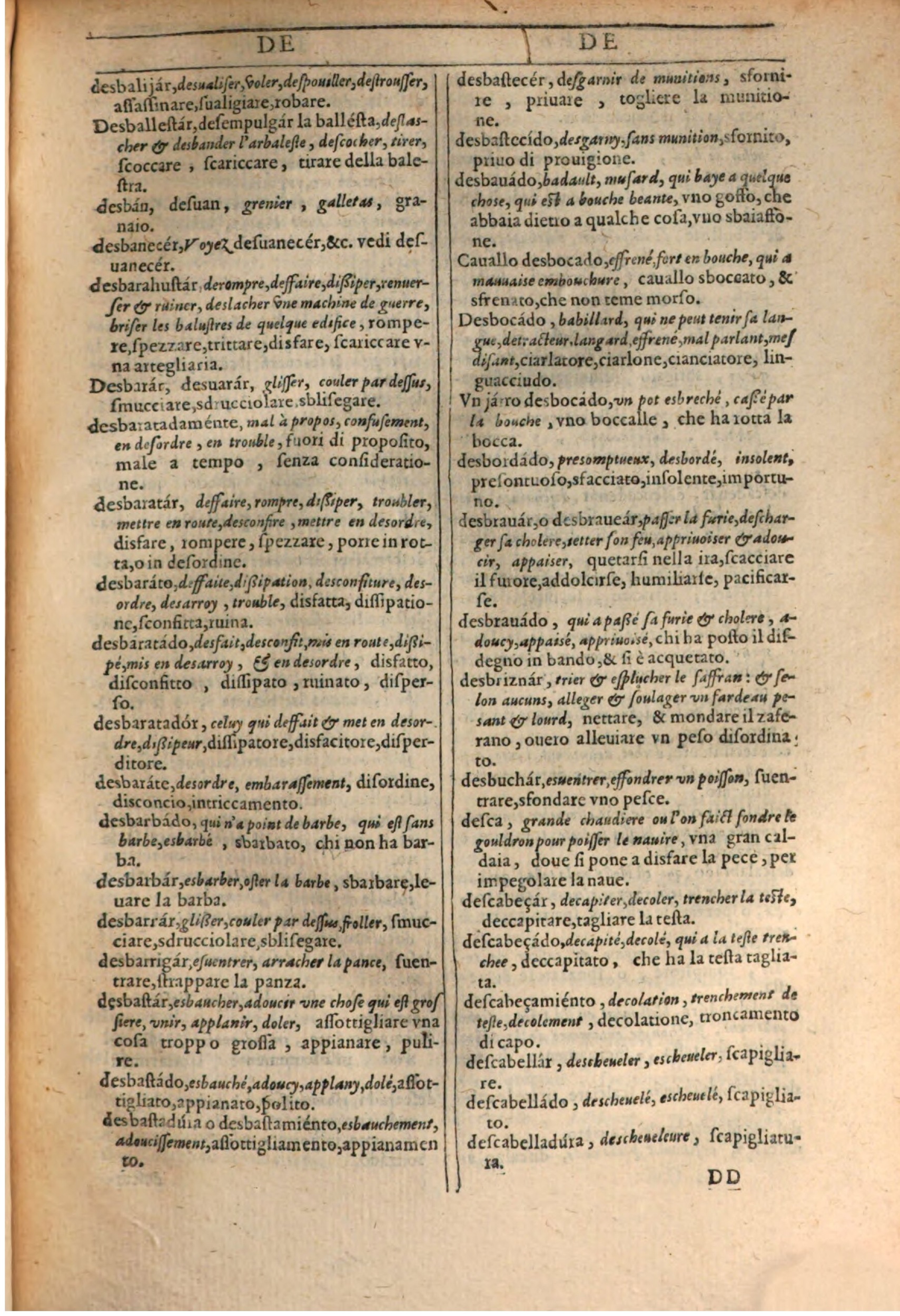 1609 - Philippe Albert et Alexandre Pernet - Trésor des trois langues française, italienne et espagnole (Première partie) - BSB Munich 1609 - Philippe Albert et Alexandre Pernet - Trésor des trois langues française, italienne et espagnole (Première partie) - BSB Munich