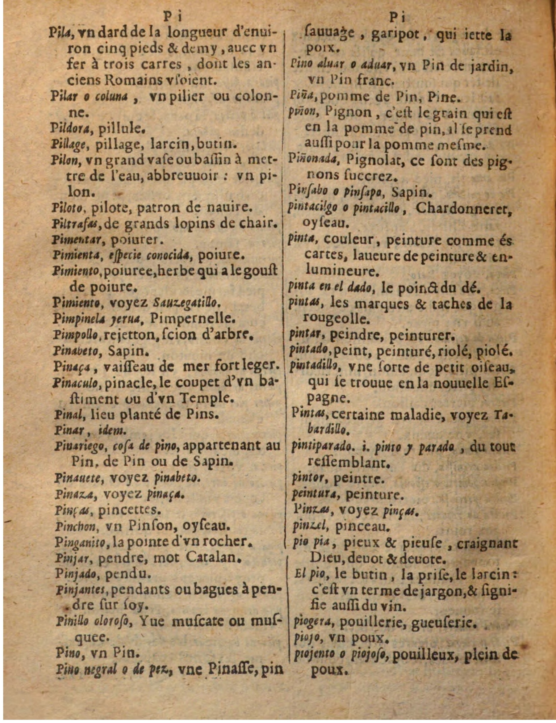 1625 - Hubert Antoine - Trésor des deux langues espagnole et française - Augsbourg