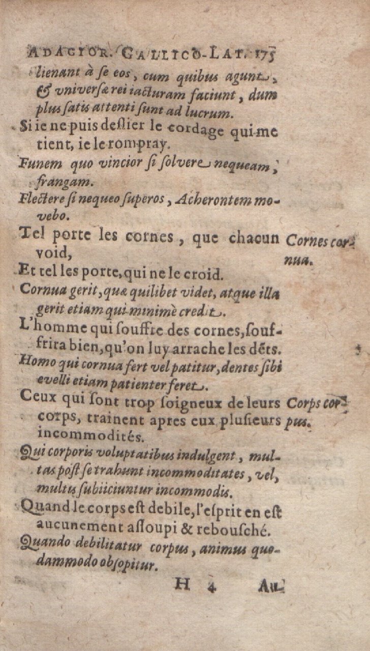 1612 - Dominicus Custos - Trésor des proverbes français  - Bibliopol-Olomuc