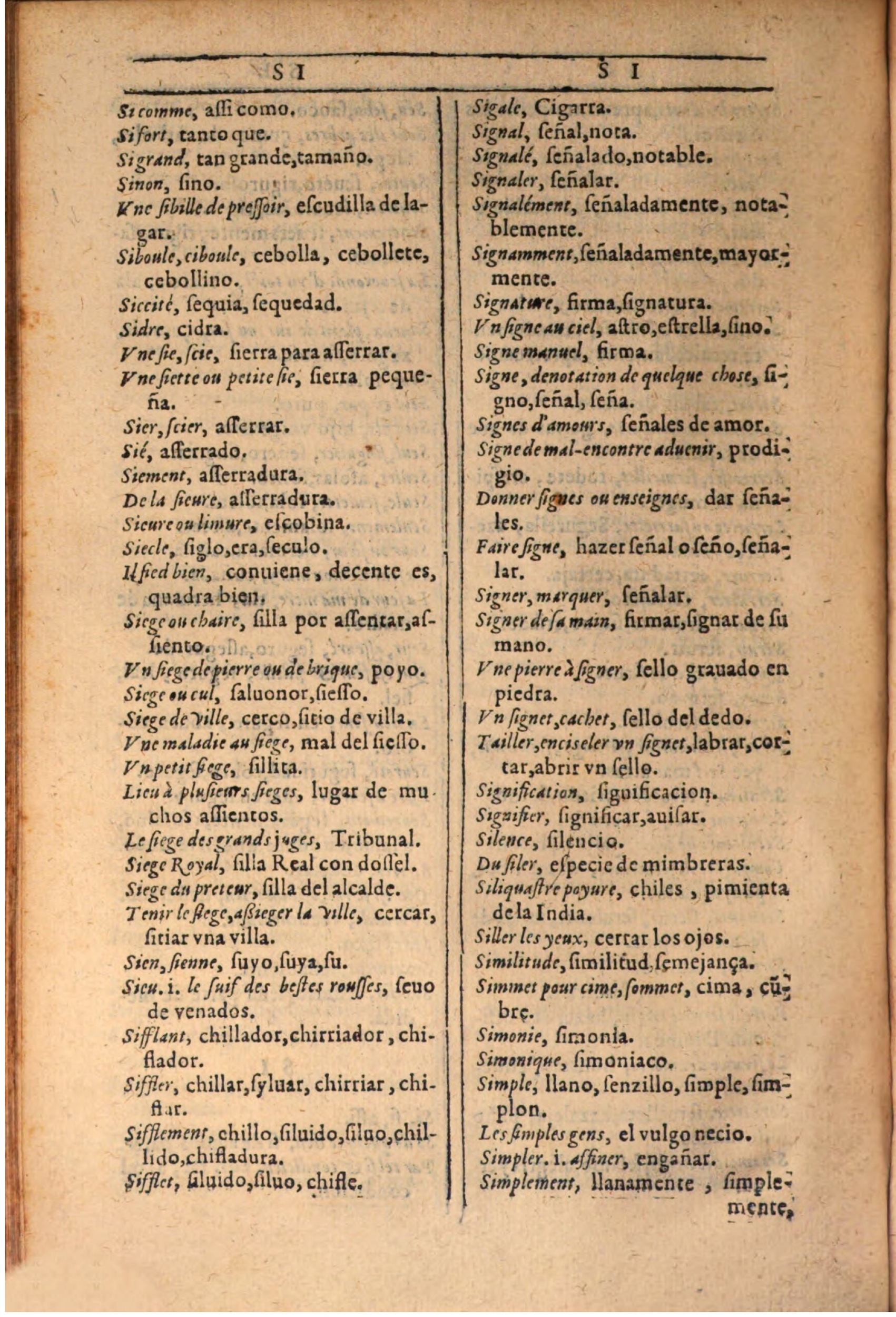 1607 - Marc Orry - Trésor des deux langues espagnole et française (Seconde partie) - BSB Munich