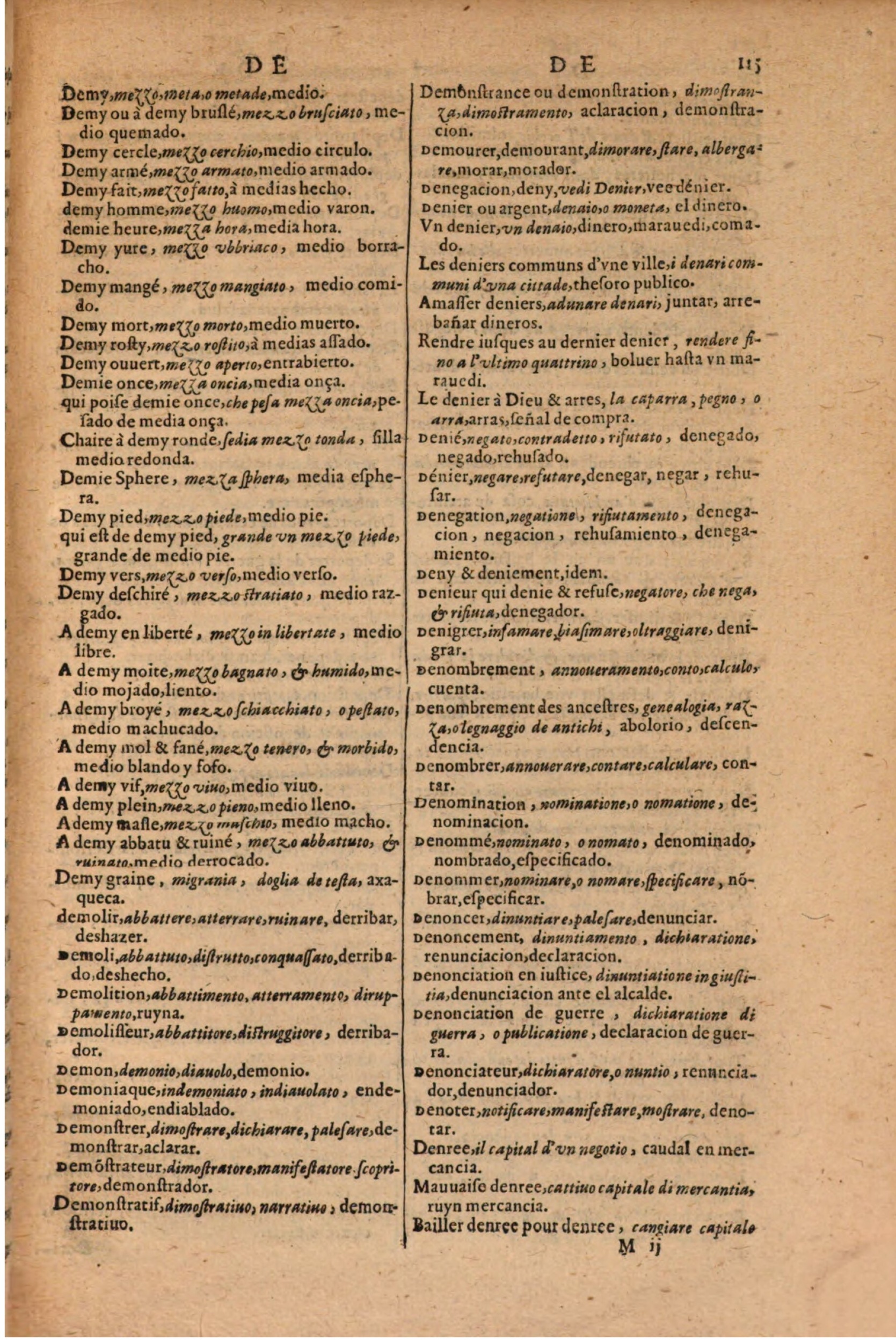 1616 - Pierre de la Rovière - Trésor des trois langues (Seconde partie) - BSB Munich