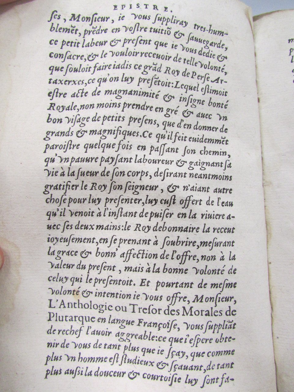1578 - Jean Poupy - Trésor des morales de Plutarque - Vitré