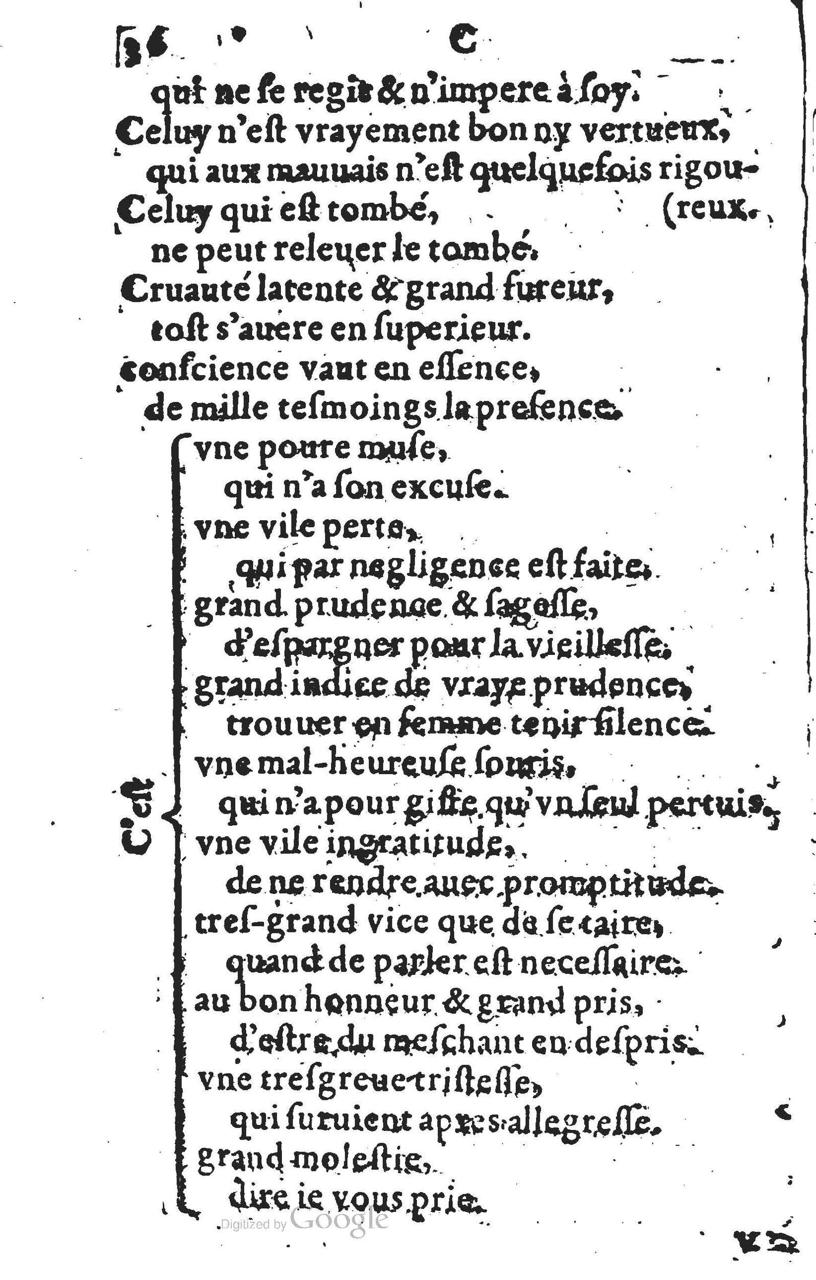 1578 - Nicolas Lescuyer - Trésor des sentences dorées - UGent