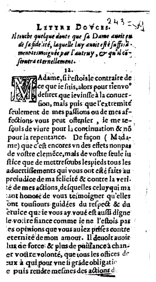 1624 - Nicolas Oudot - Trésor des lettres douces et amoureuses - BNC Florence