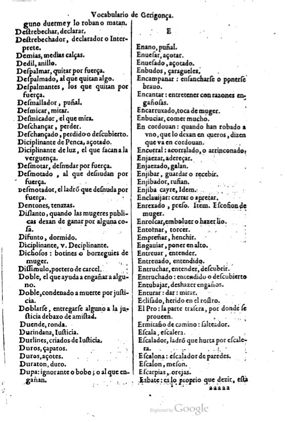 1621 - Adrian Tiffaine - Trésor des deux langues espagnole et française - BM Lyon