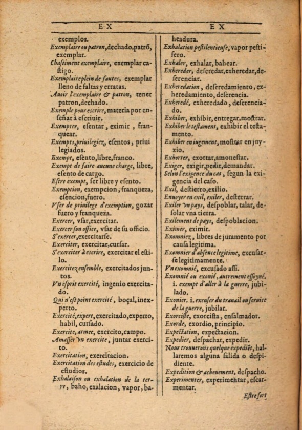 1607 - Marc Orry - Trésor des deux langues espagnole et française (Première et Seconde parties) - ÖNB Wien