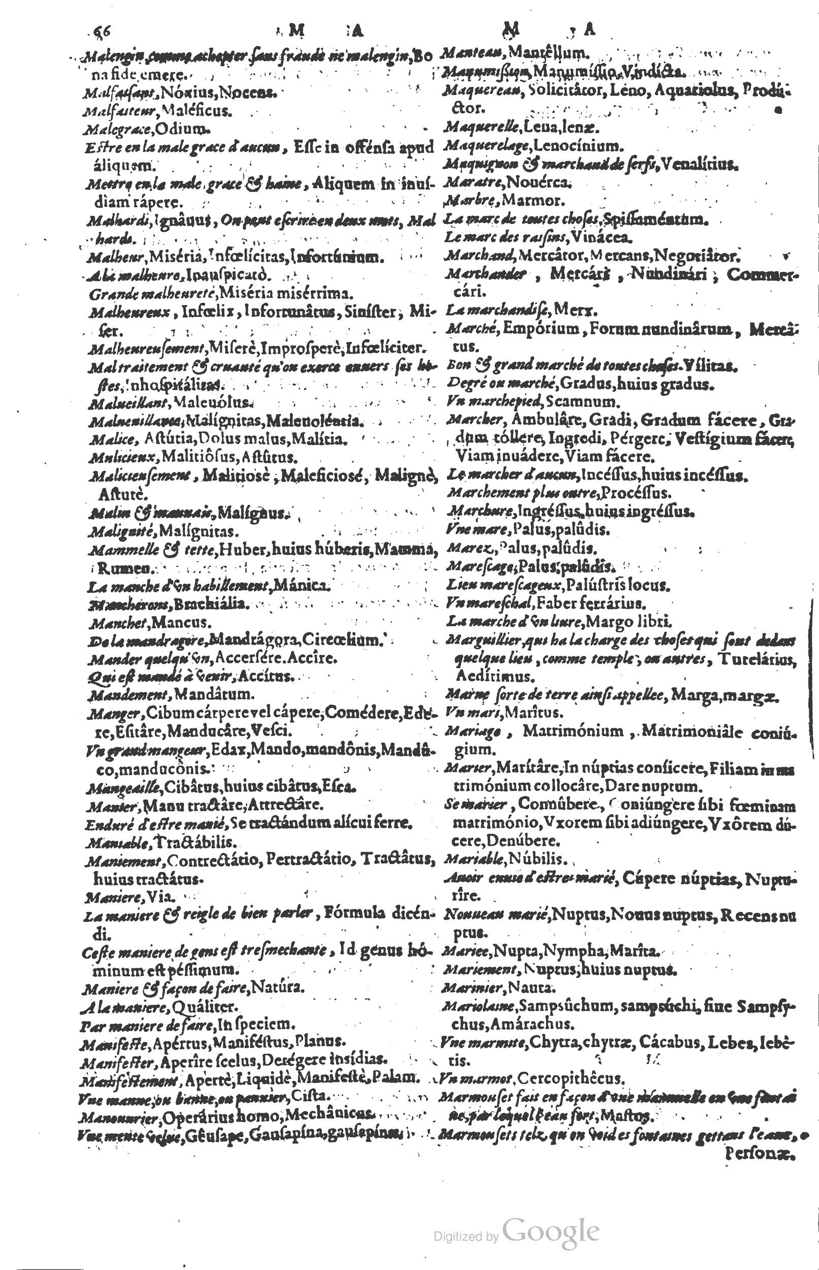 1578 - Louis Cloquemin - Trésor des mots et traits français - BSB Munich