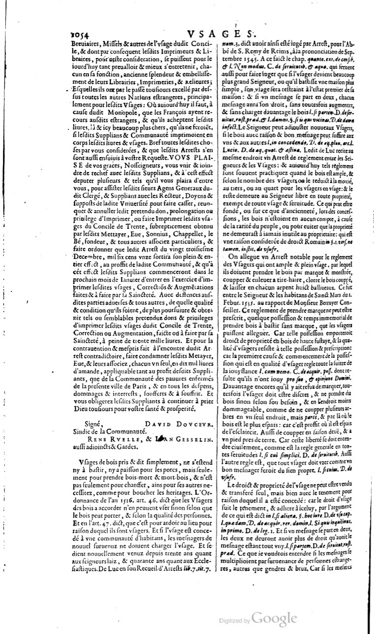 1629 - Veuve Nicolas Buon - Trésor du droit français (21754 T. 3) - BM Lyon