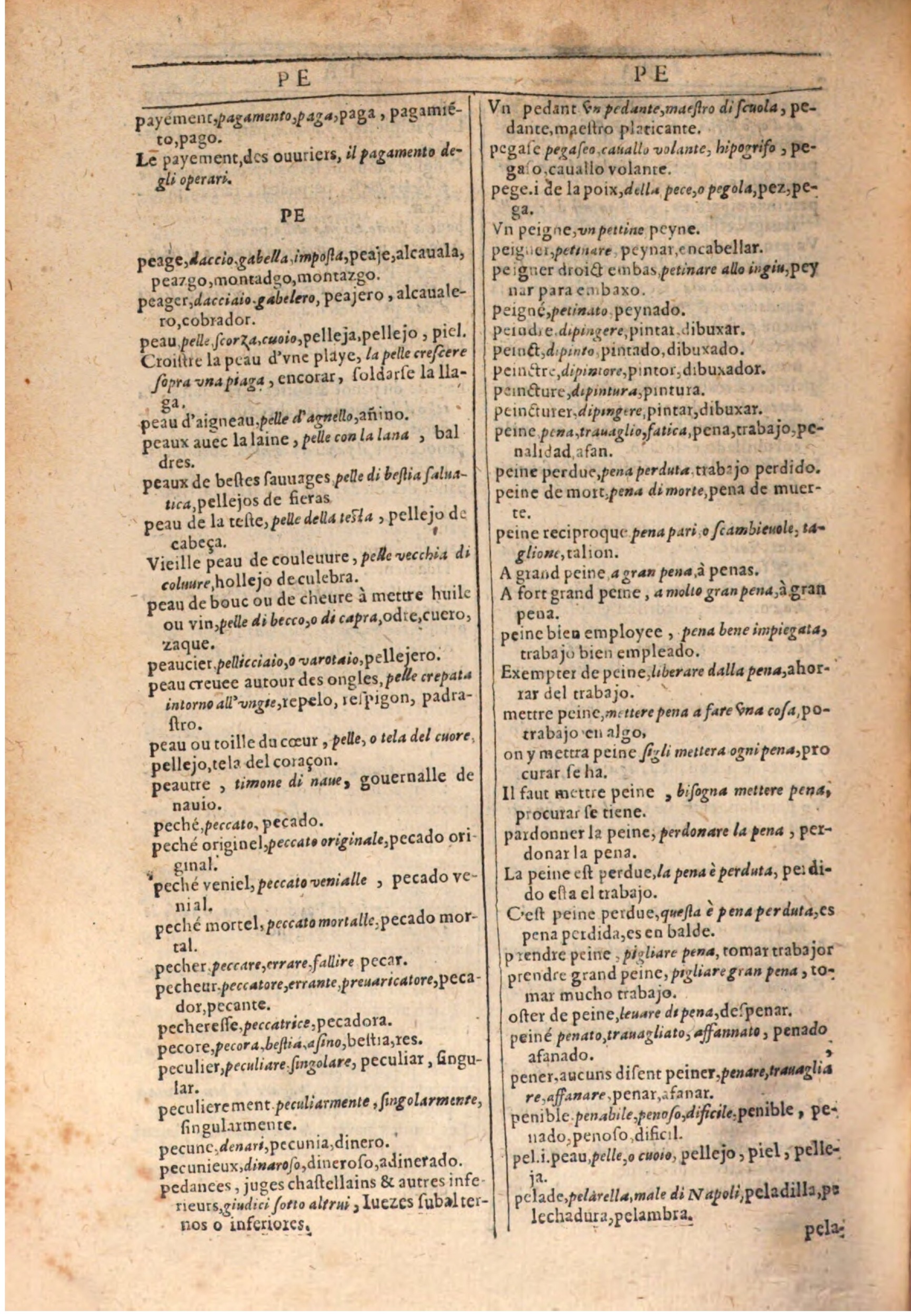 1609 - Philippe Albert et Alexandre Pernet - Trésor des trois langues française, italienne et espagnole (Seconde partie) - BSB Munich 1609 - Philippe Albert et Alexandre Pernet - Trésor des trois langues française, italienne et espagnole (Seconde partie) - BSB Munich