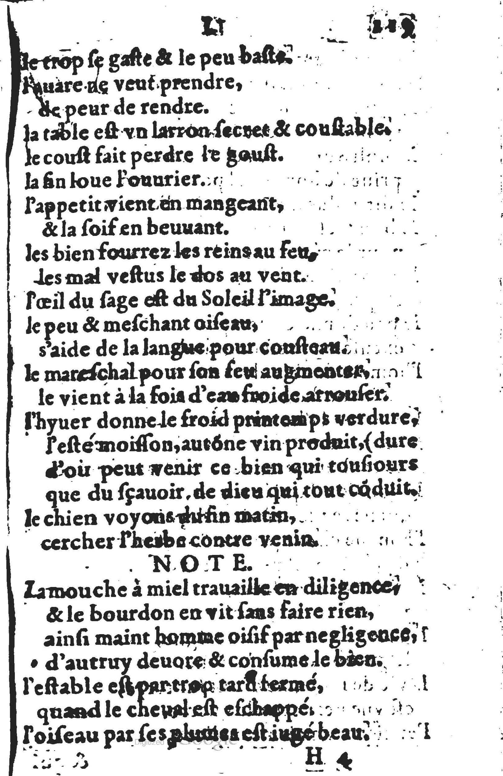 1578 - Nicolas Lescuyer - Trésor des sentences dorées - UGent