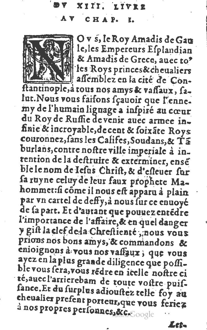1582 - Jean Huguetan - Trésor des Amadis T. 1 - BM Lyon