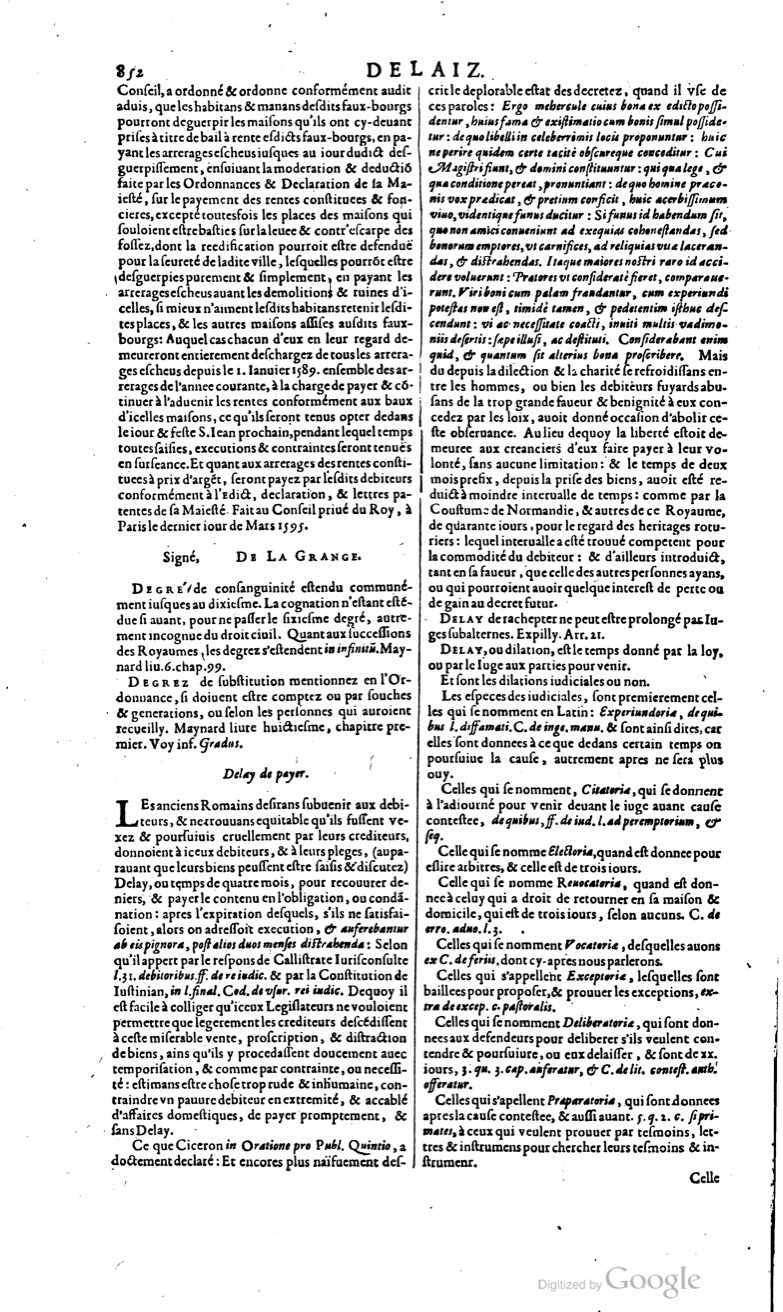 1629 - Veuve Nicolas Buon - Trésor du droit français (29620 T. 1) - BM Lyon