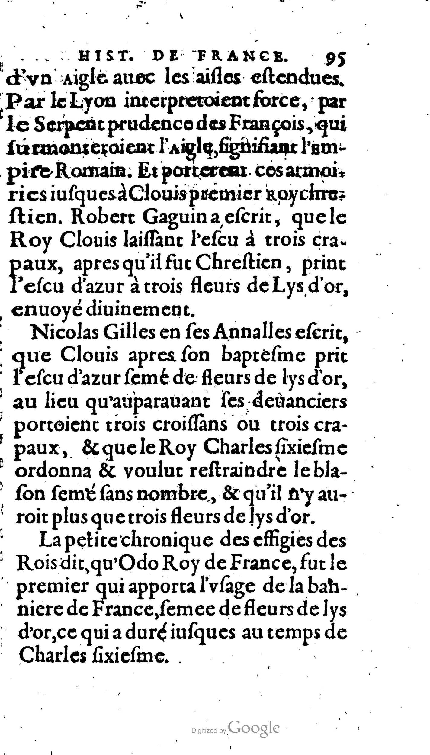 1604 - Galiot Corrozet - Trésor des histoires de France - BNC Florence