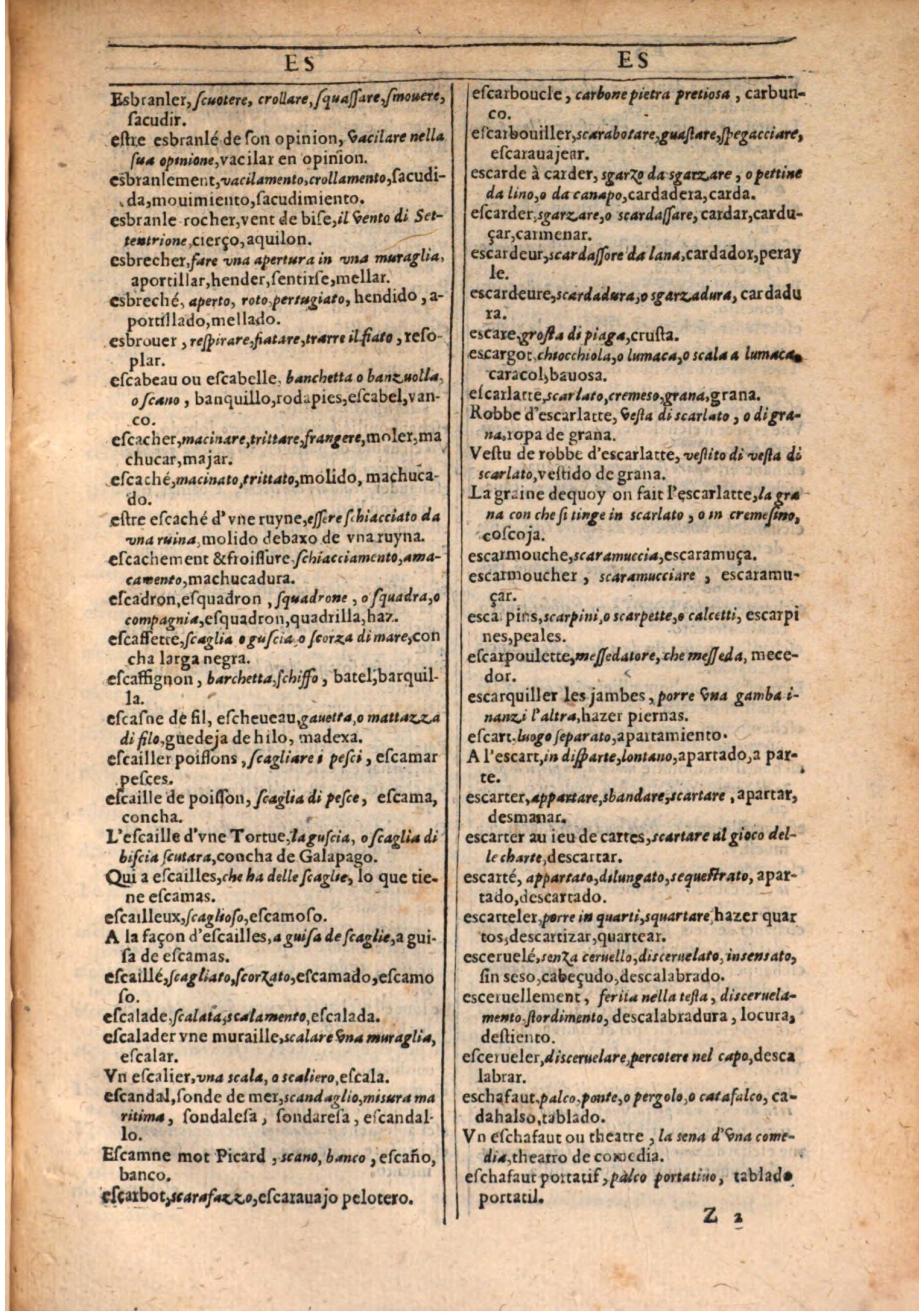 1609 - Philippe Albert et Alexandre Pernet - Trésor des trois langues française, italienne et espagnole (Seconde partie) - BSB Munich 1609 - Philippe Albert et Alexandre Pernet - Trésor des trois langues française, italienne et espagnole (Seconde partie) - BSB Munich
