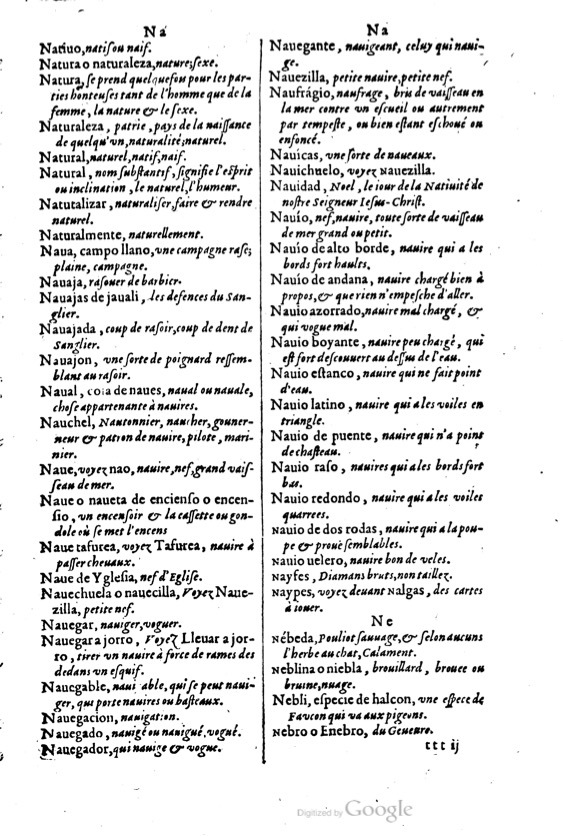 1621 - Adrian Tiffaine - Trésor des deux langues espagnole et française - BM Lyon