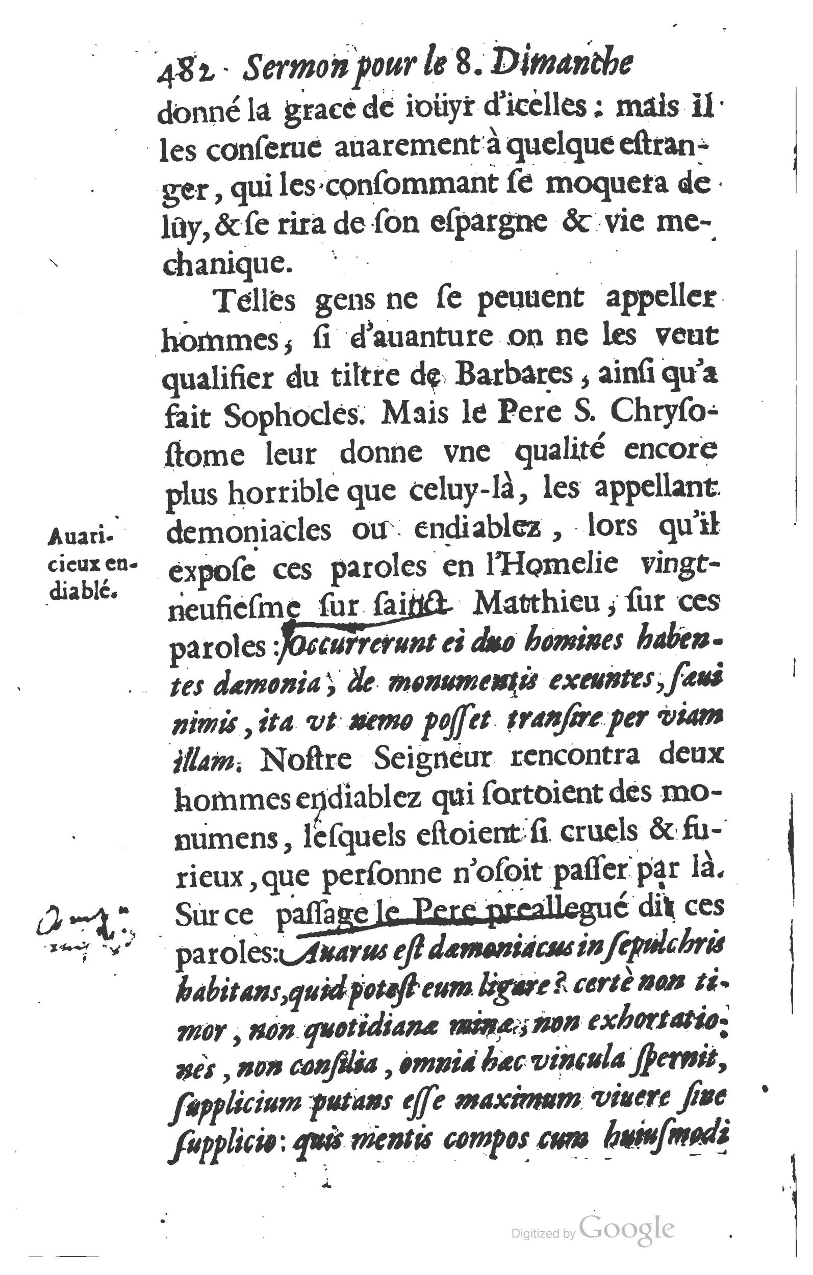 1629 - Manassés de Préaulx - Sermons ou Trésors de la piété chrétienne - BM Lyon