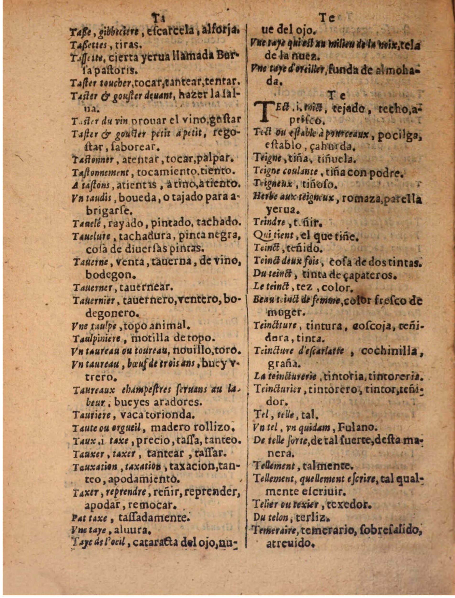 1624 - Hubert Antoine - Trésor des deux langues espagnole et française (Seconde partie) - BSB Munich