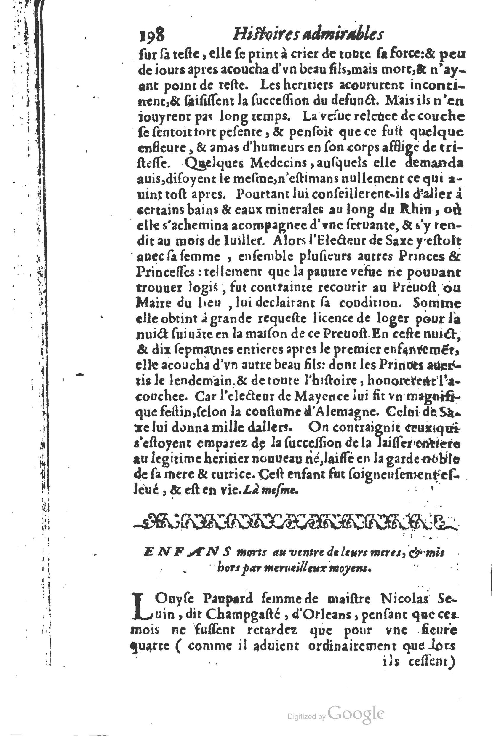 1610 - Paul Marceau - Trésor d’histoires admirables et mémorables - Princeton