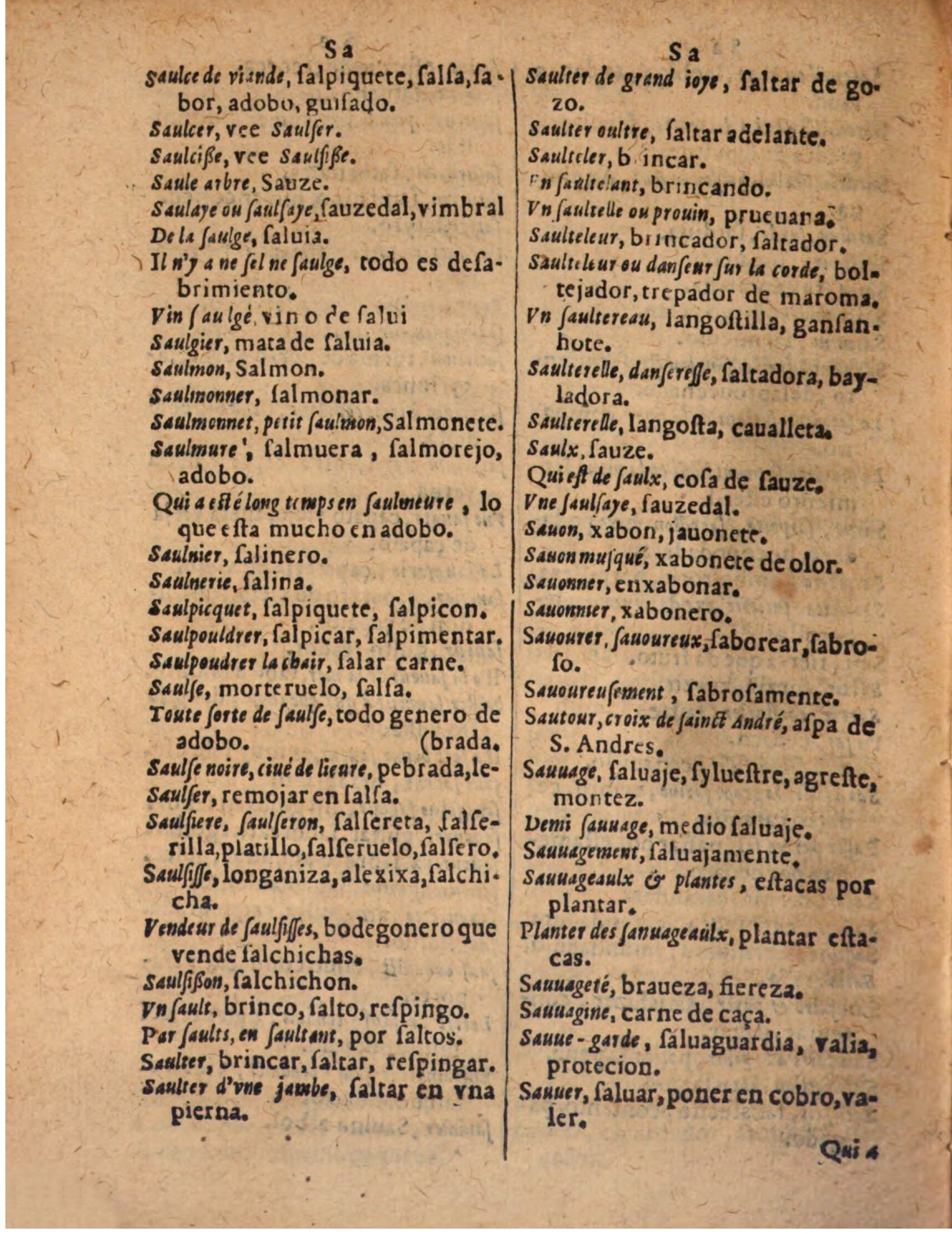 1624 - Hubert Antoine - Trésor des deux langues espagnole et française (Seconde partie) - BSB Munich