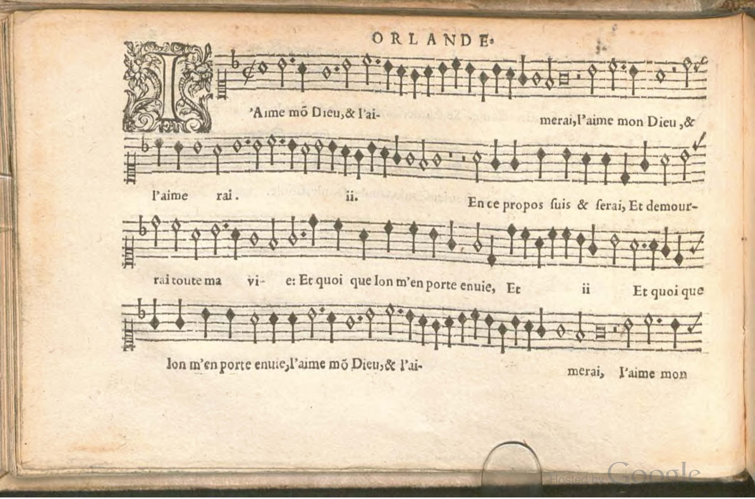 1576 - [Pierre de Saint-André] - Trésor de musique d’Orlande de Lassus Superius - BSB Munich