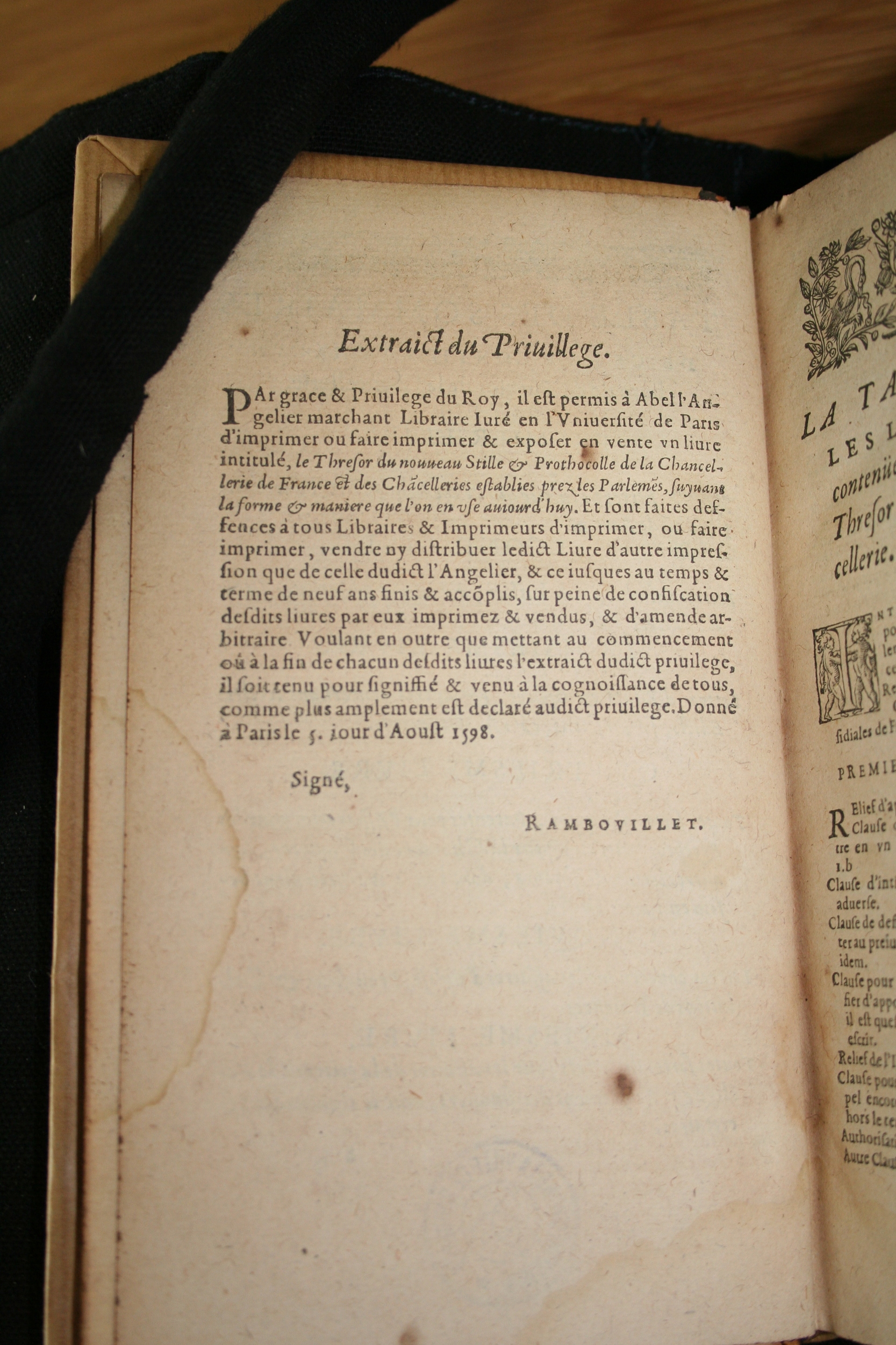 1598 - Abel Langelier - Trésor du nouveau style et protocole - BM Bordeaux 1598 - Abel Langelier - Trésor du nouveau style et protocole - BM Bordeaux