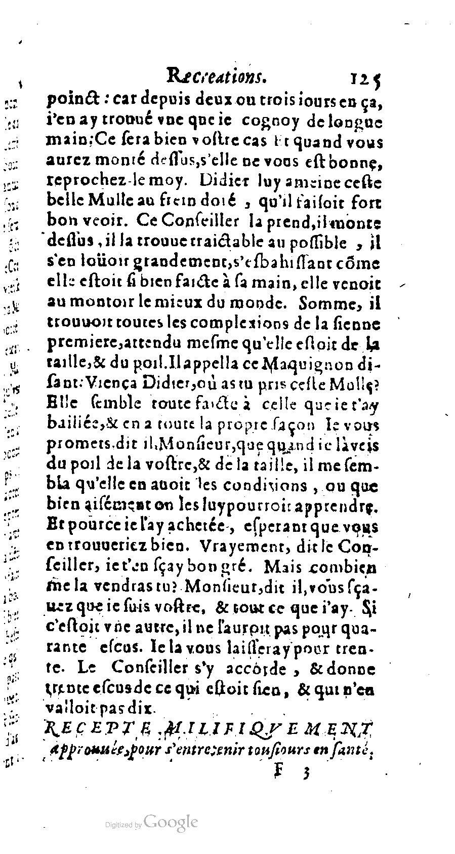 1611 - Romain de Beauvais - Trésor des récréations - BM Lyon