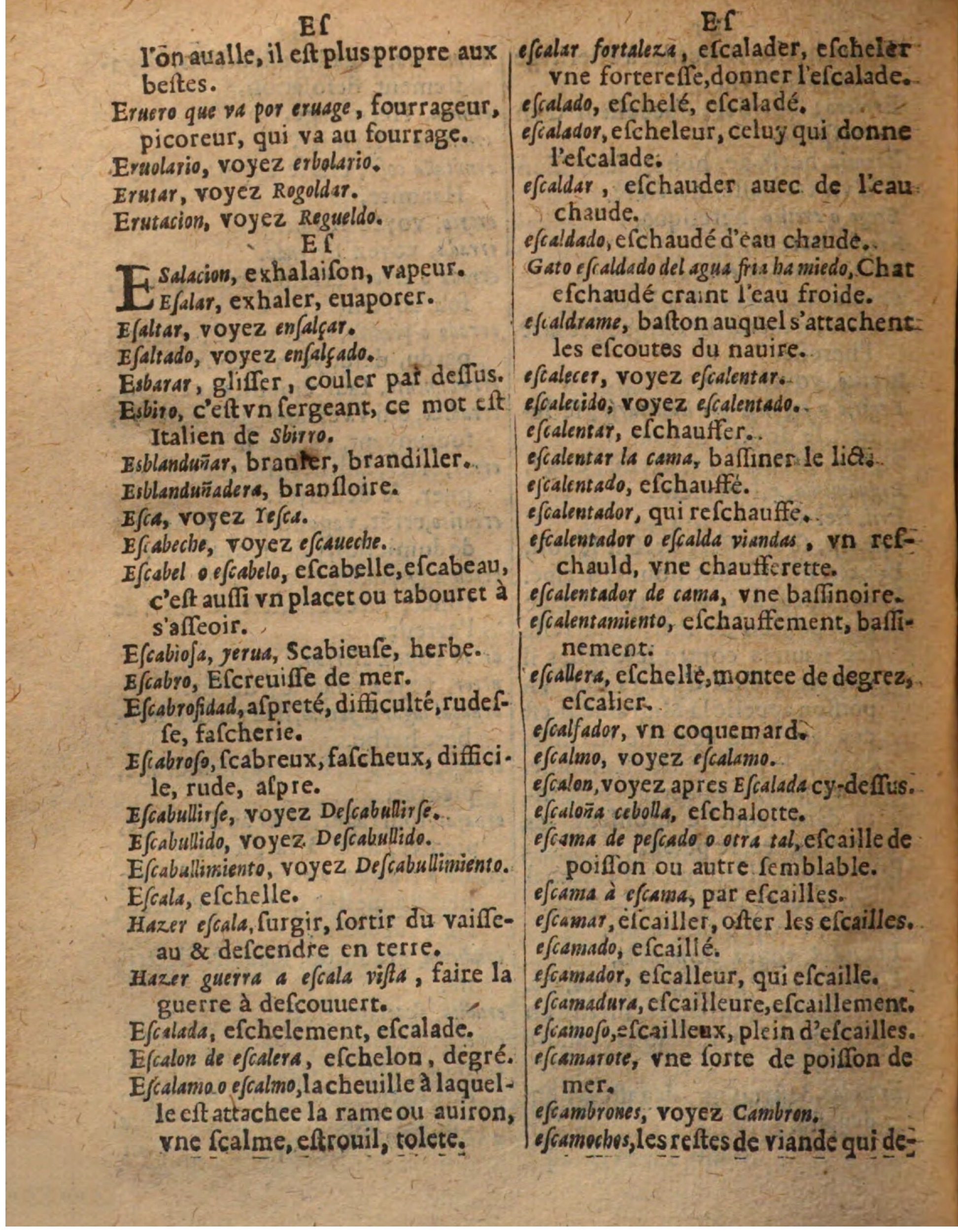 1625 - Hubert Antoine - Trésor des deux langues espagnole et française - Augsbourg