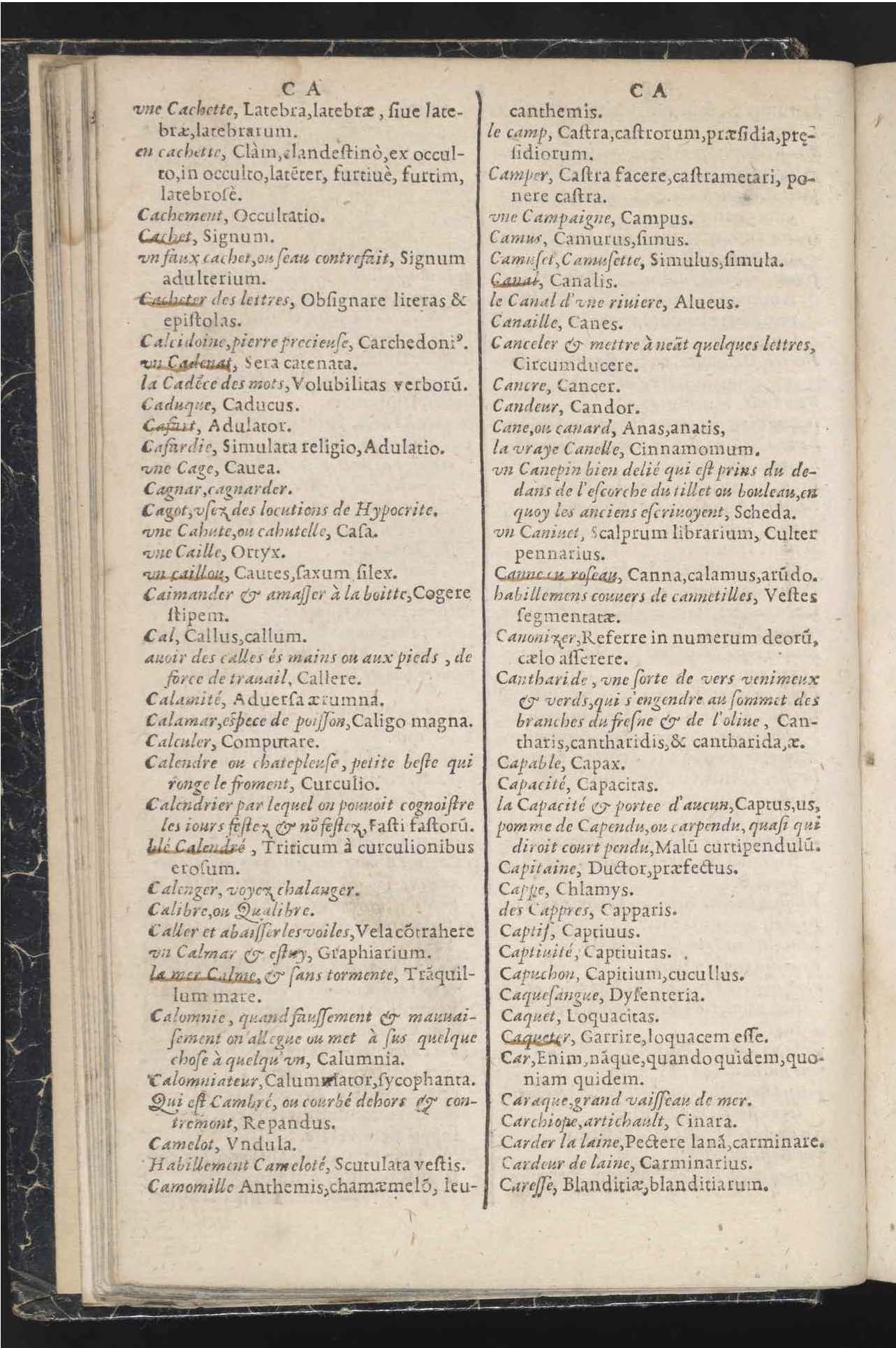 1597 - Richard Aubert - Trésor des mots et traits français - Den Haag 1597 - Richard Aubert - Trésor des mots et traits français - Den Haag
