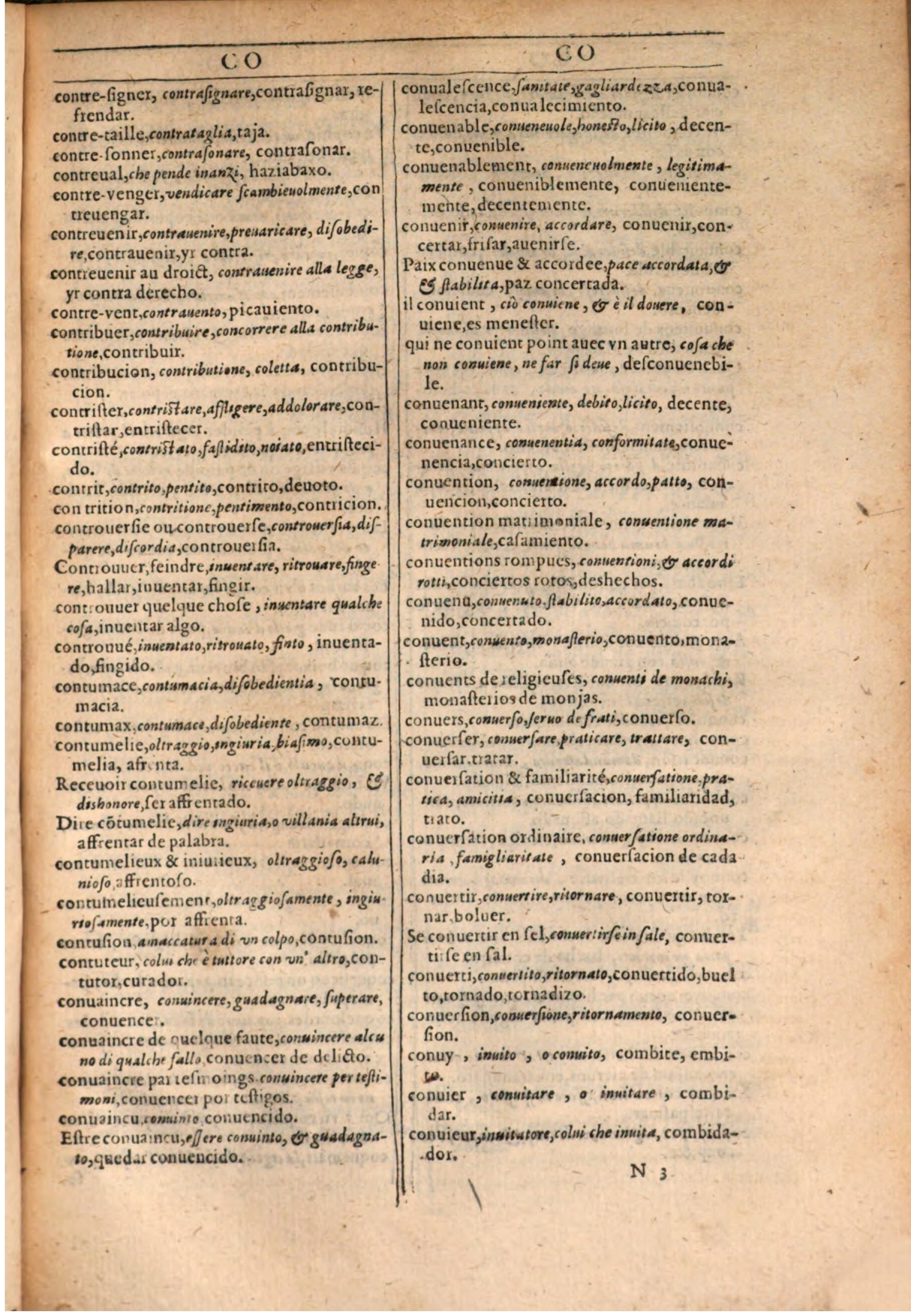 1609 - Philippe Albert et Alexandre Pernet - Trésor des trois langues française, italienne et espagnole (Seconde partie) - BSB Munich