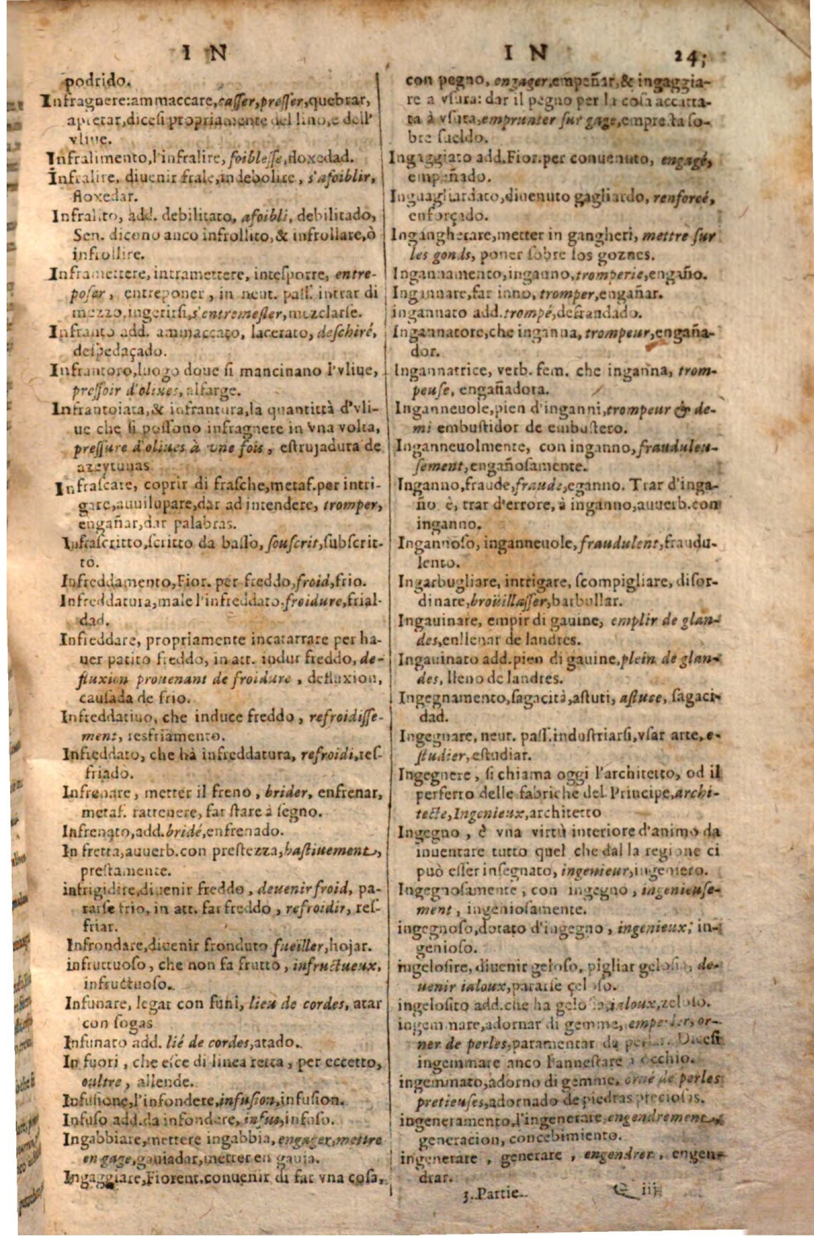 1644 - Jacques Crespin - Trésor des trois langues - Passau