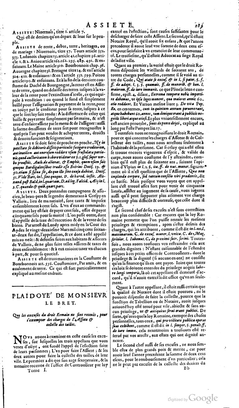 1629 - Veuve Nicolas Buon - Trésor du droit français (21754 T. 1) - BM Lyon