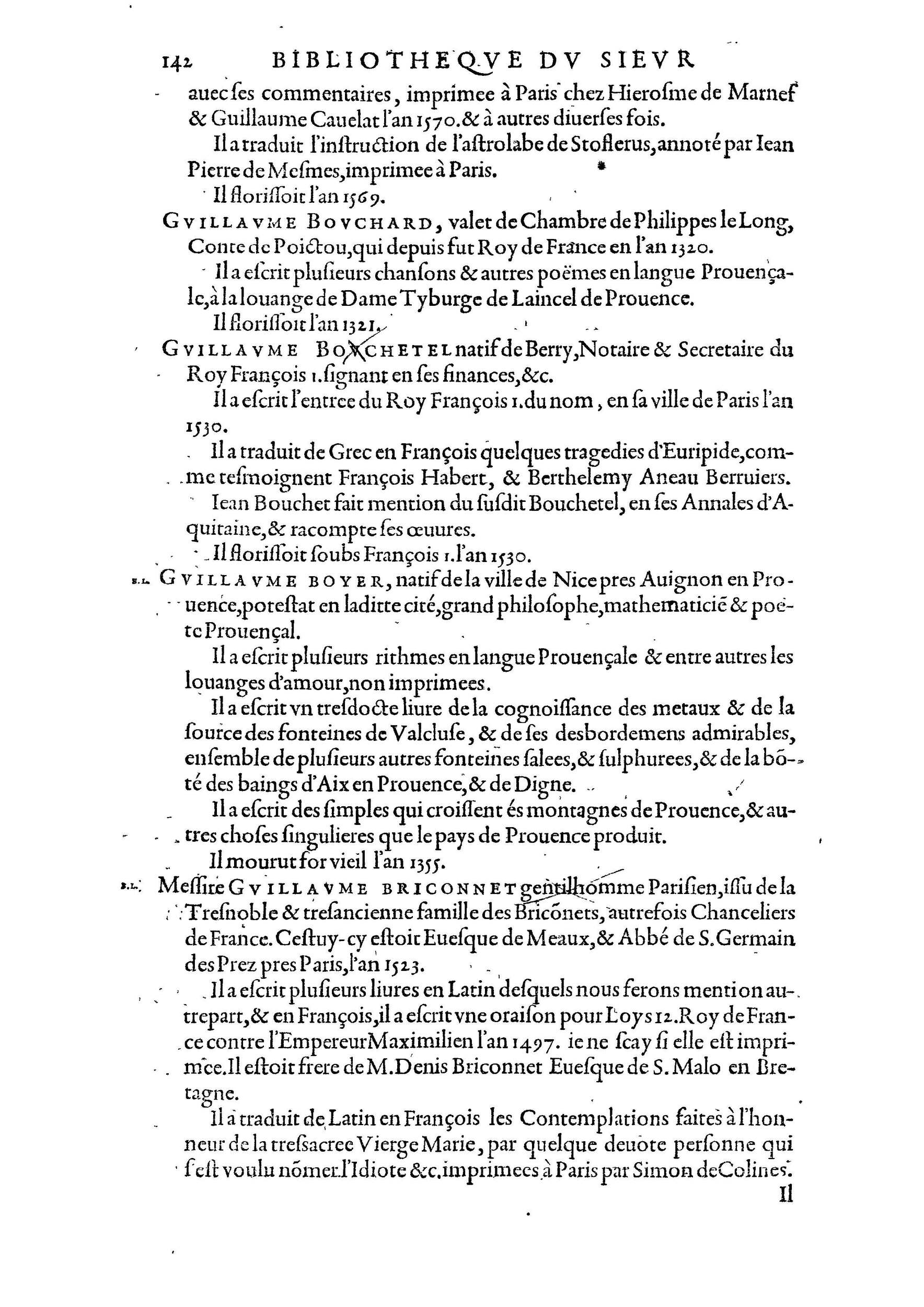1584 - Abel L&#039;Angelier - Bibliothèques françaises - BnF