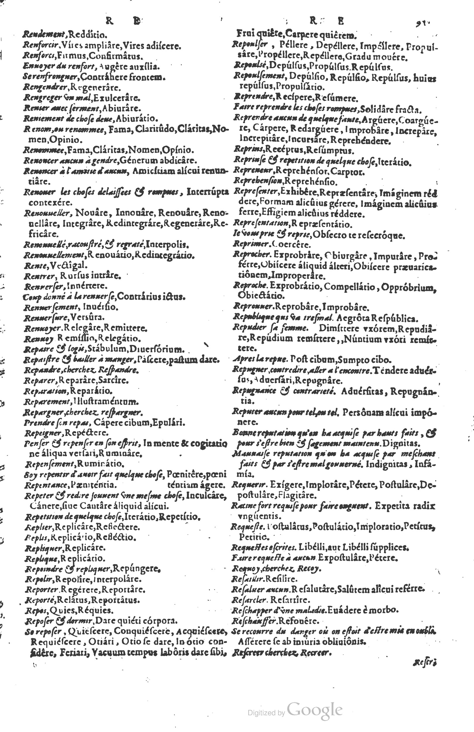 1578 - Louis Cloquemin - Trésor des mots et traits français - BSB Munich