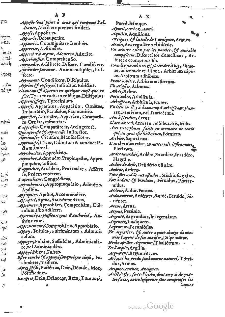 1564 - Henri Hylaire et Louis Cloquemin - Trésor des mots et traits français - BSB Munich